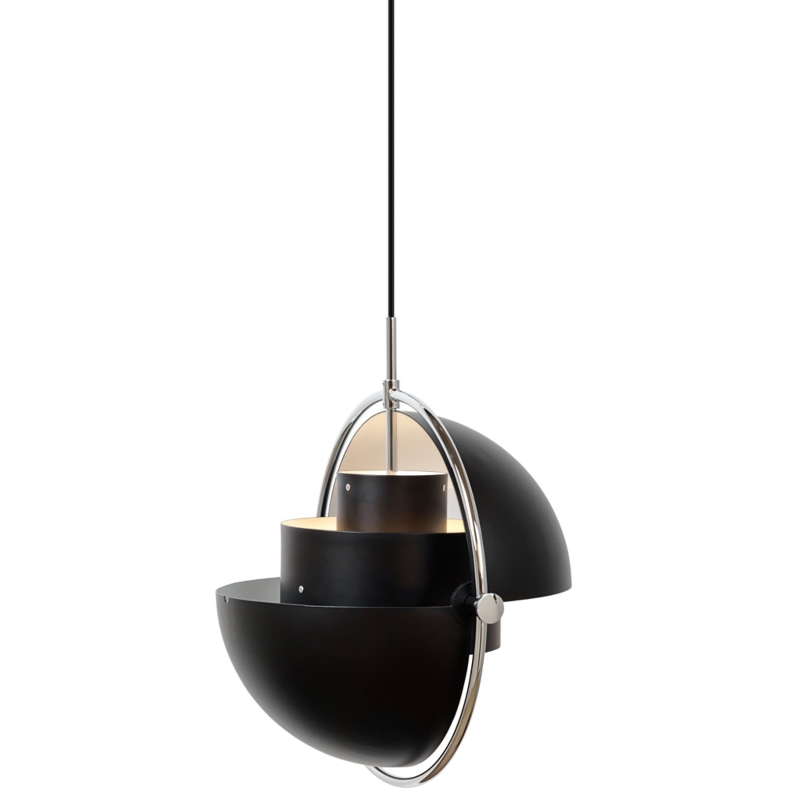 Multi-Lite Lustră Pendul ø36 Chrome/Black - GUBI