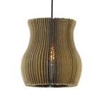 Cardboard hanging light Layer curved 1-bulb