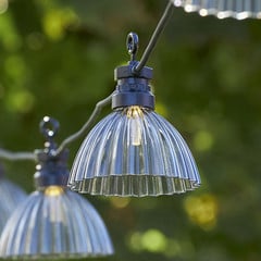 LED světelný řetěz Circus Shade s 12 stínidly šedá