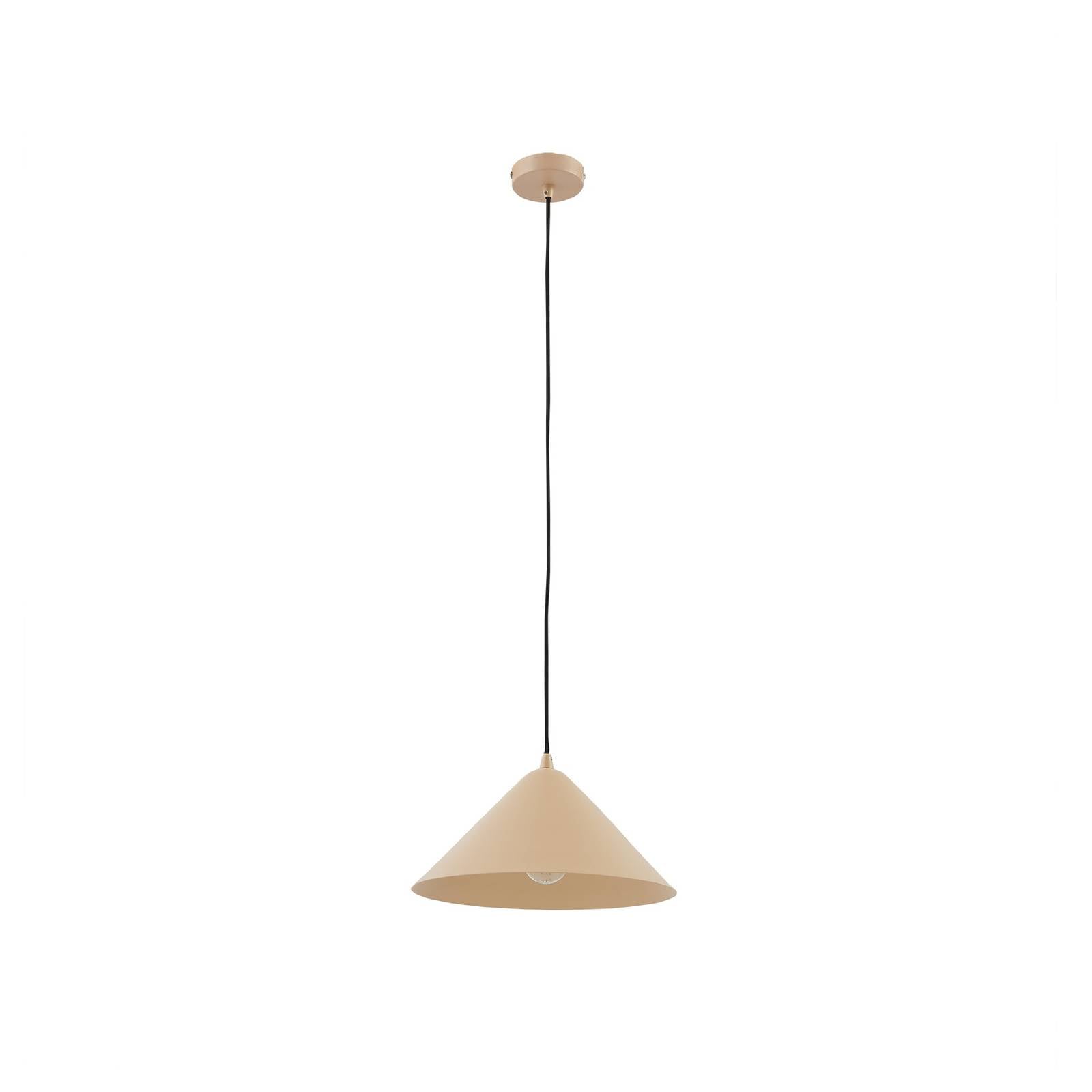 Lindby Hängeleuchte Clarine, beige, Ø 32 cm, Metall