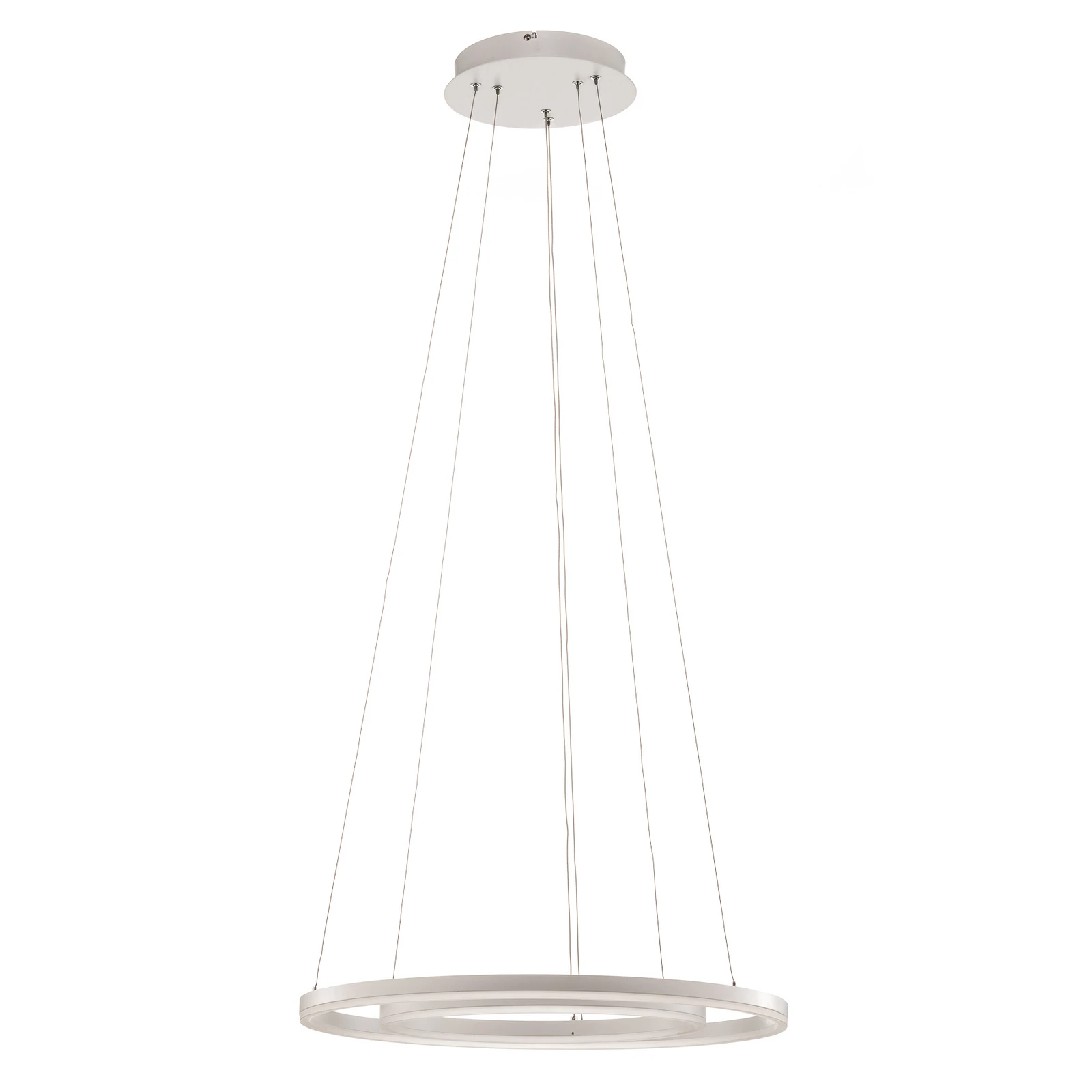 Giotto LED κρεμαστό φωτιστικό, δύο φωτιστικών, λευκό