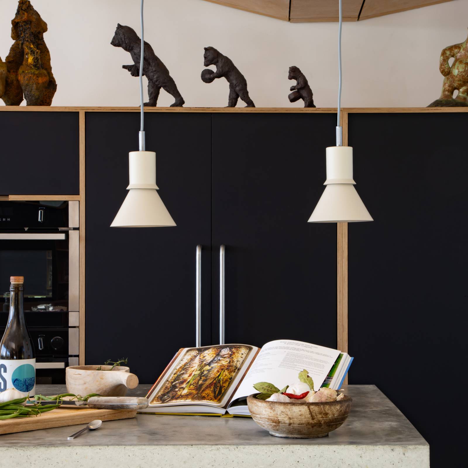 Lampa wisząca Anglepoise typu 80, beżowa, Ø 15 cm, metalowa