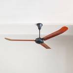 Aoba XL ceiling fan, AC 3 blades, dark wood