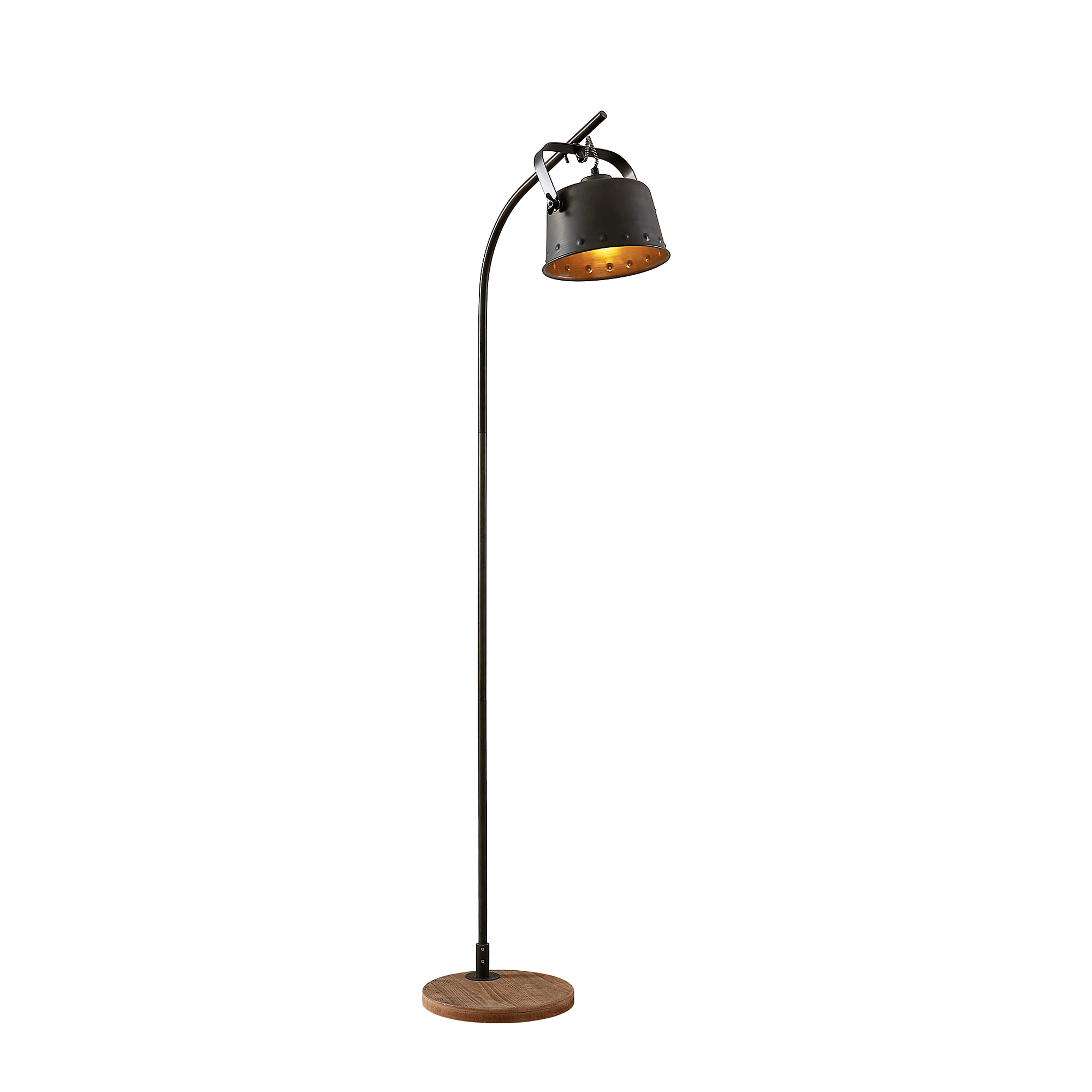 Rubinjo Stojaca Lampa Wood/Black - Lindby