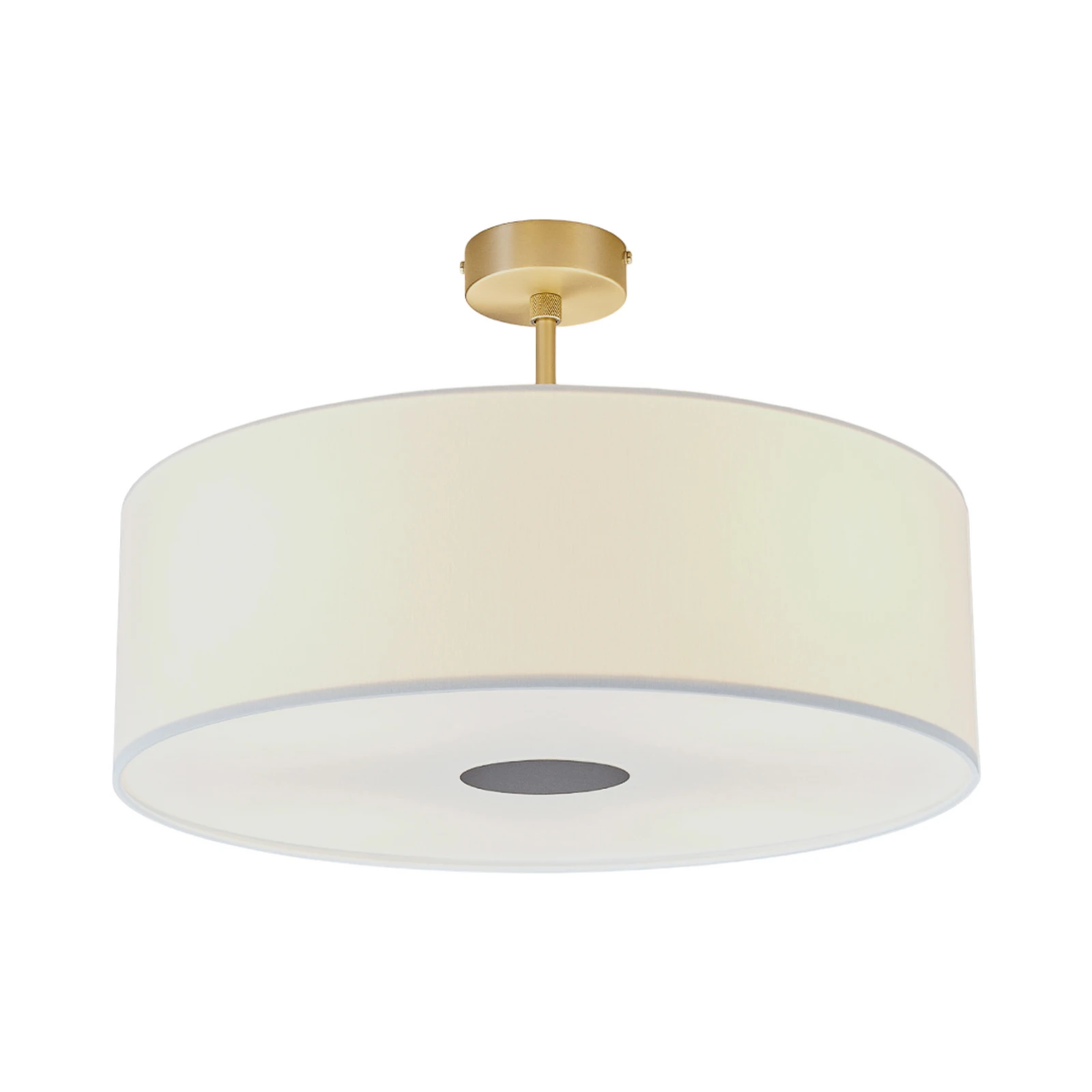 Quitani lámpara de techo Gala, Ø 50 cm, chintz blanco