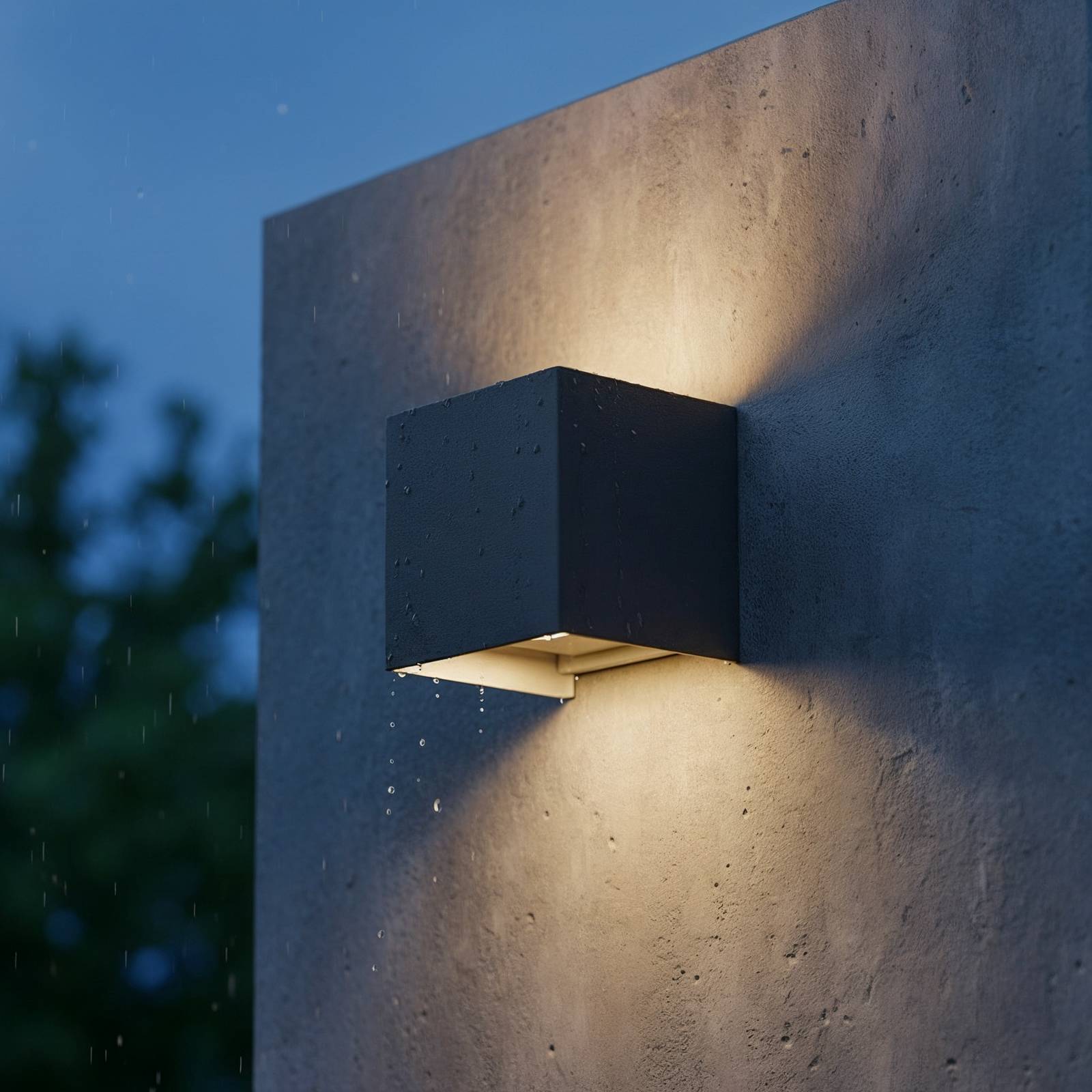 Ideal Lux buitenwandlamp Atom antraciet, 10 cm, metaal