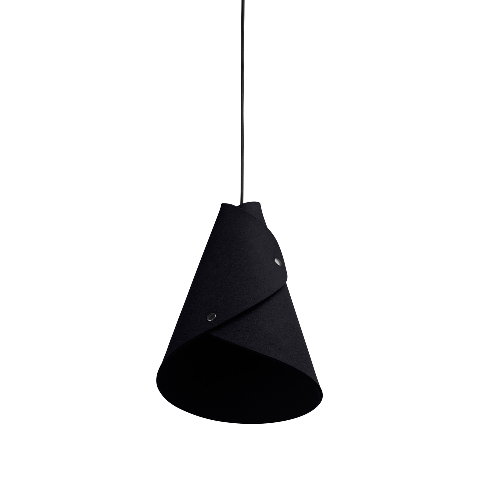 ALMUT 0314 hanging light, curved, 1-bulb black