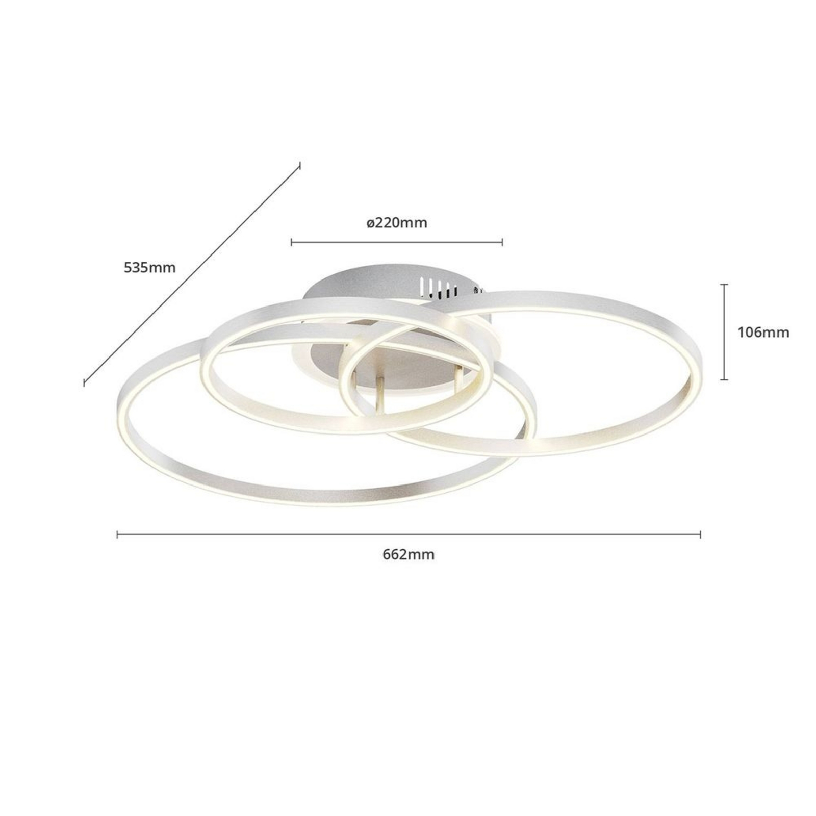 Tula Plafonieră Smart Home Nickel - Lindby