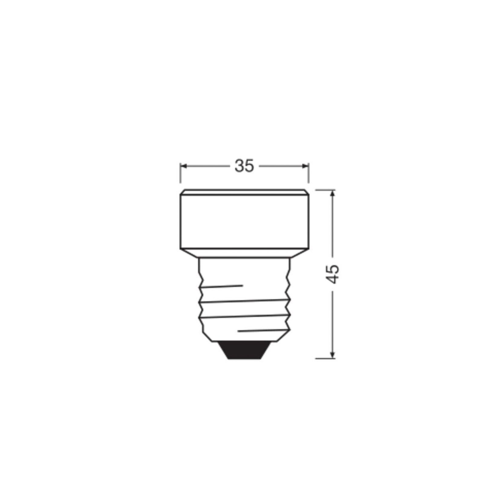 OSRAM ampoule LED Star Flat E27 3,5W 2700K anneau interchangeable.