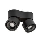 Easy Mini Double W275 LED Ceiling Lamp w/Hole 2700K Black - Antidark