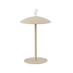 Lindby LED rechargeable table lamp Kanani, cream, dimmable