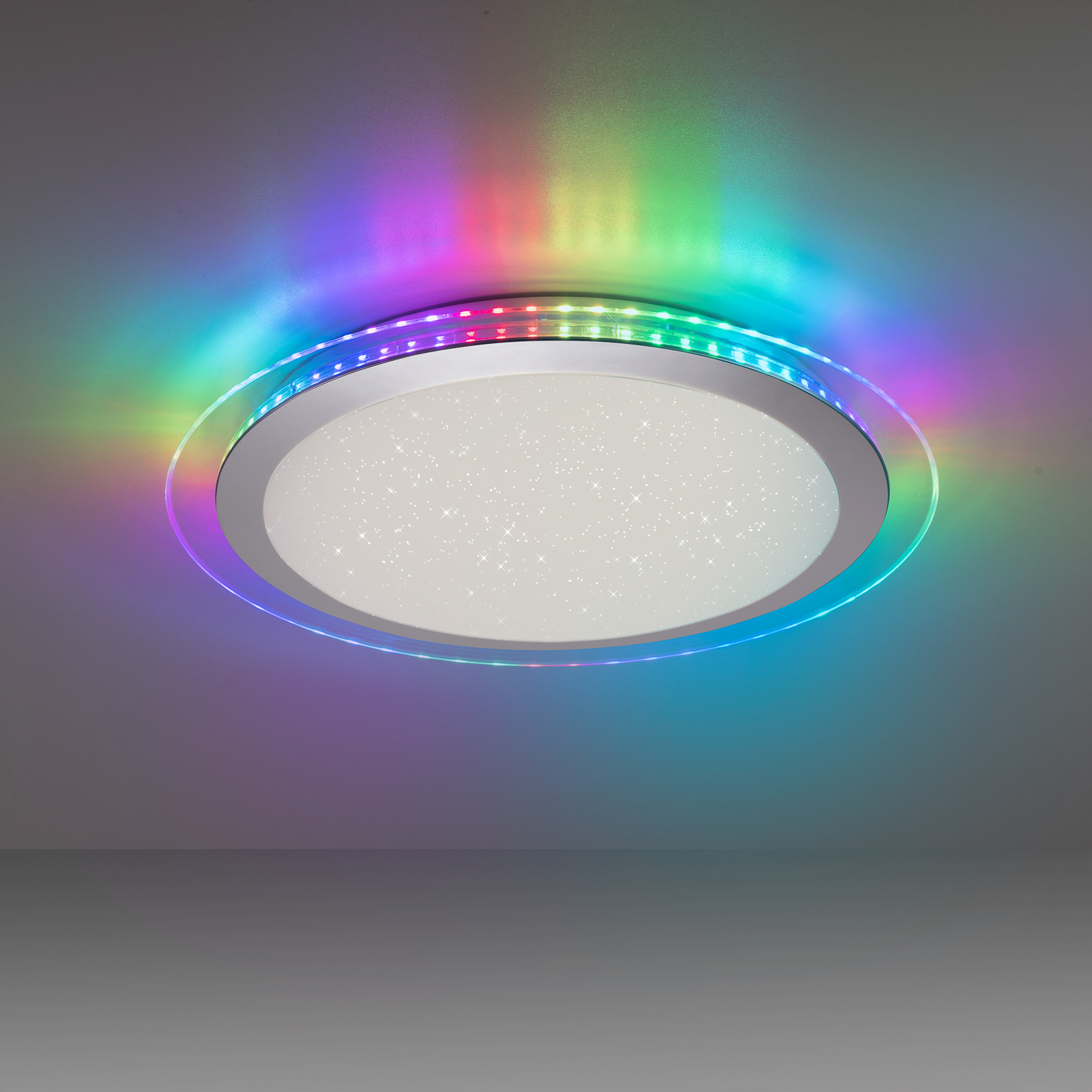 LED-Deckenleuchte Cyba Sterne CCT RGB-Sidelight