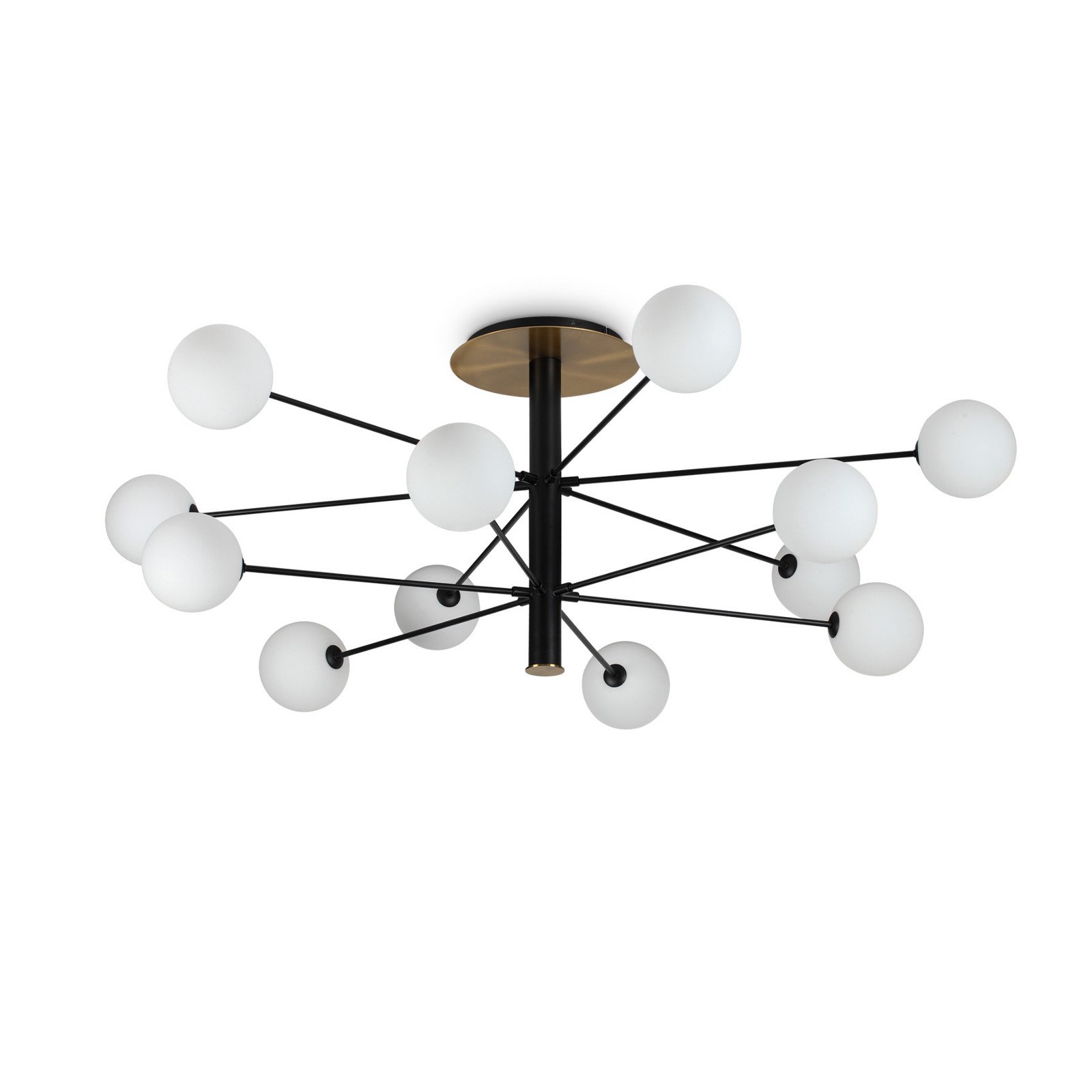 Ideal Lux Cosmopolitan negru/alamă 12fl Ø 145