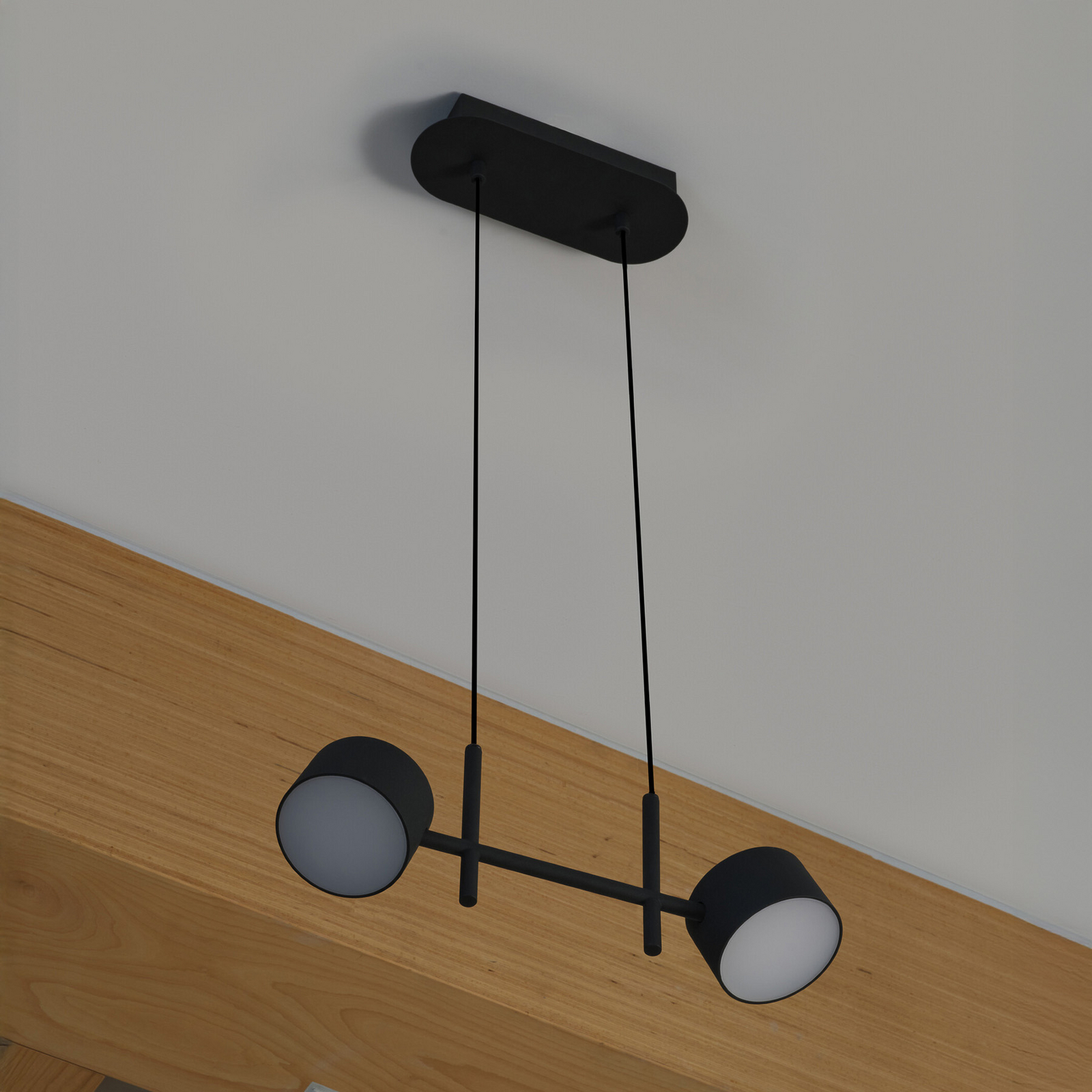 OSRAM LED hanglamp Decor Kyoto, 2-lamps, zwart, dimbaar