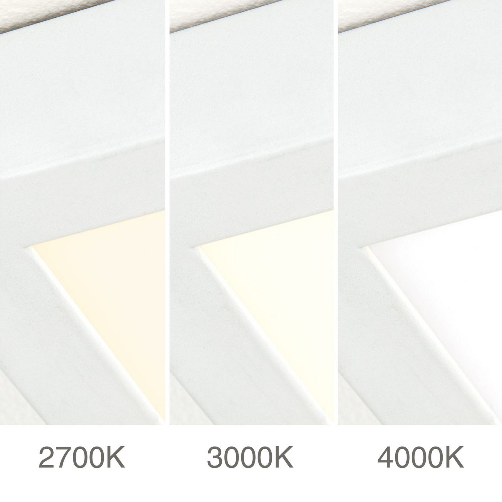 LED ceiling lamp Disc, white, length 60 cm, CCT, metal