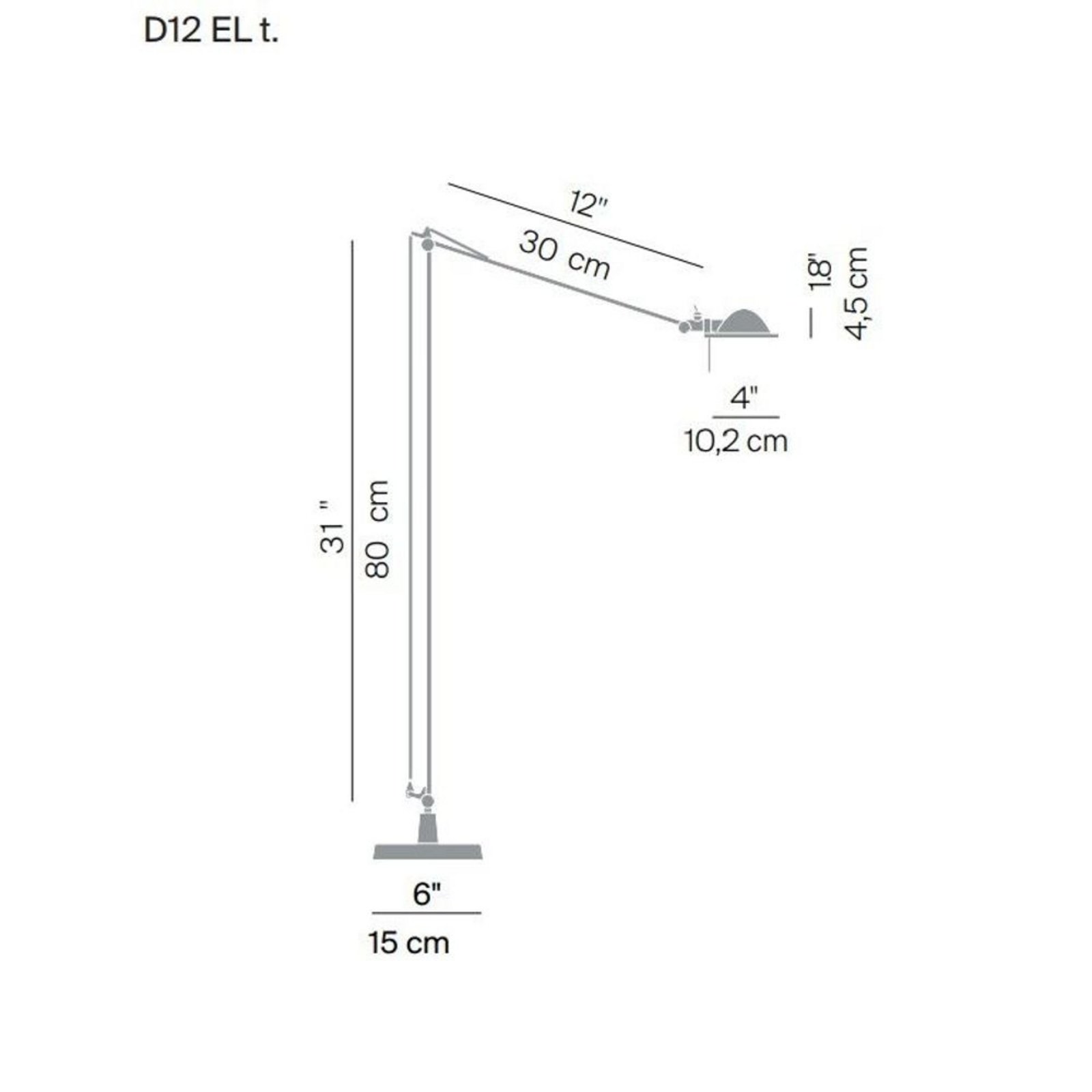 Berenice Stojaca Lampa Aluminium Metal/Aluminium - Luceplan