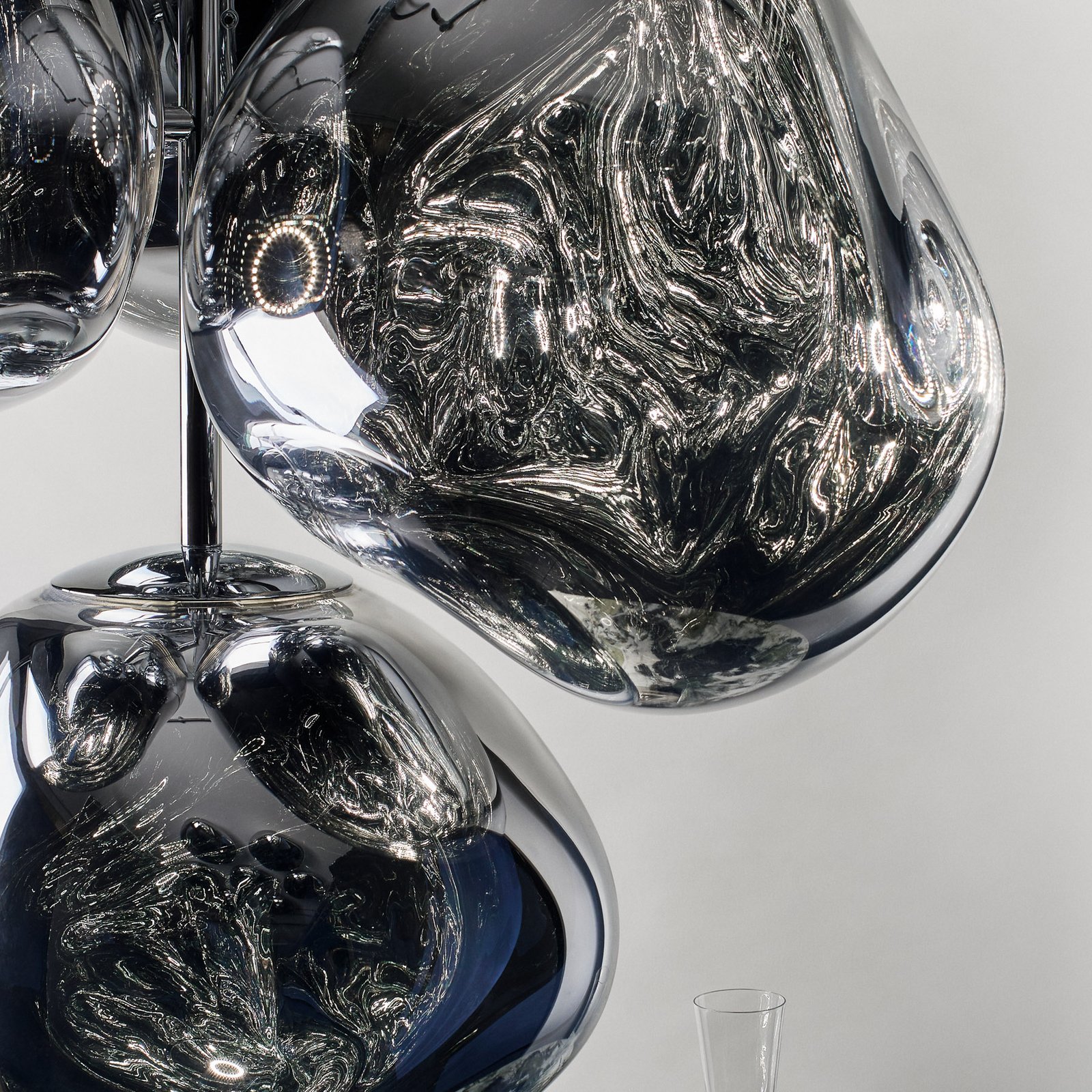 Tom Dixon LED chandelier Melt Chandelier, smoke grey