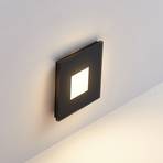 Molto Luce LED recessed light Wall R68 Glass IP44 SQ, black