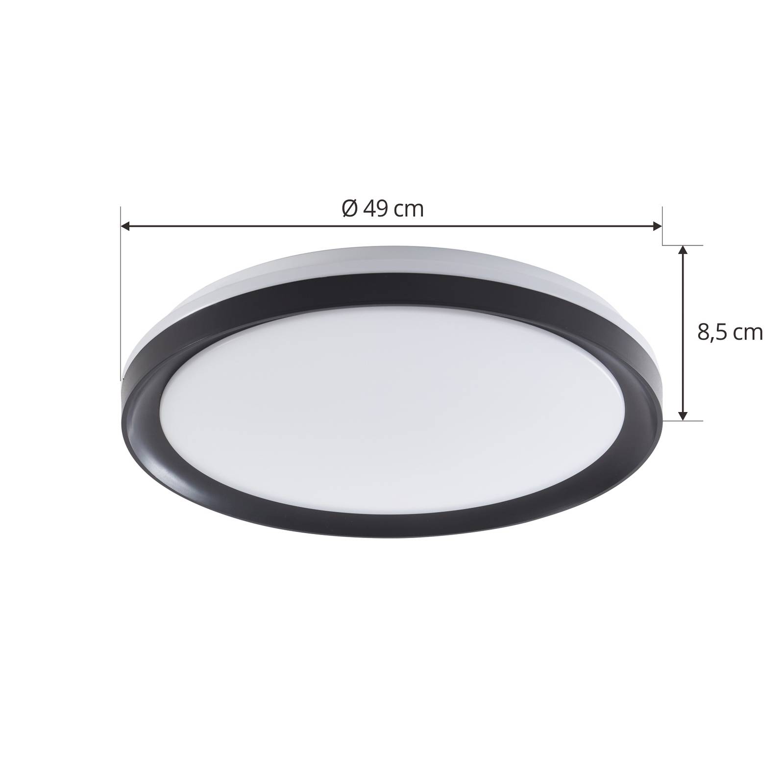 Lindby Smart lampa sufitowa LED Ardena, RGBIC, wysokość 8,5 cm, Tuya