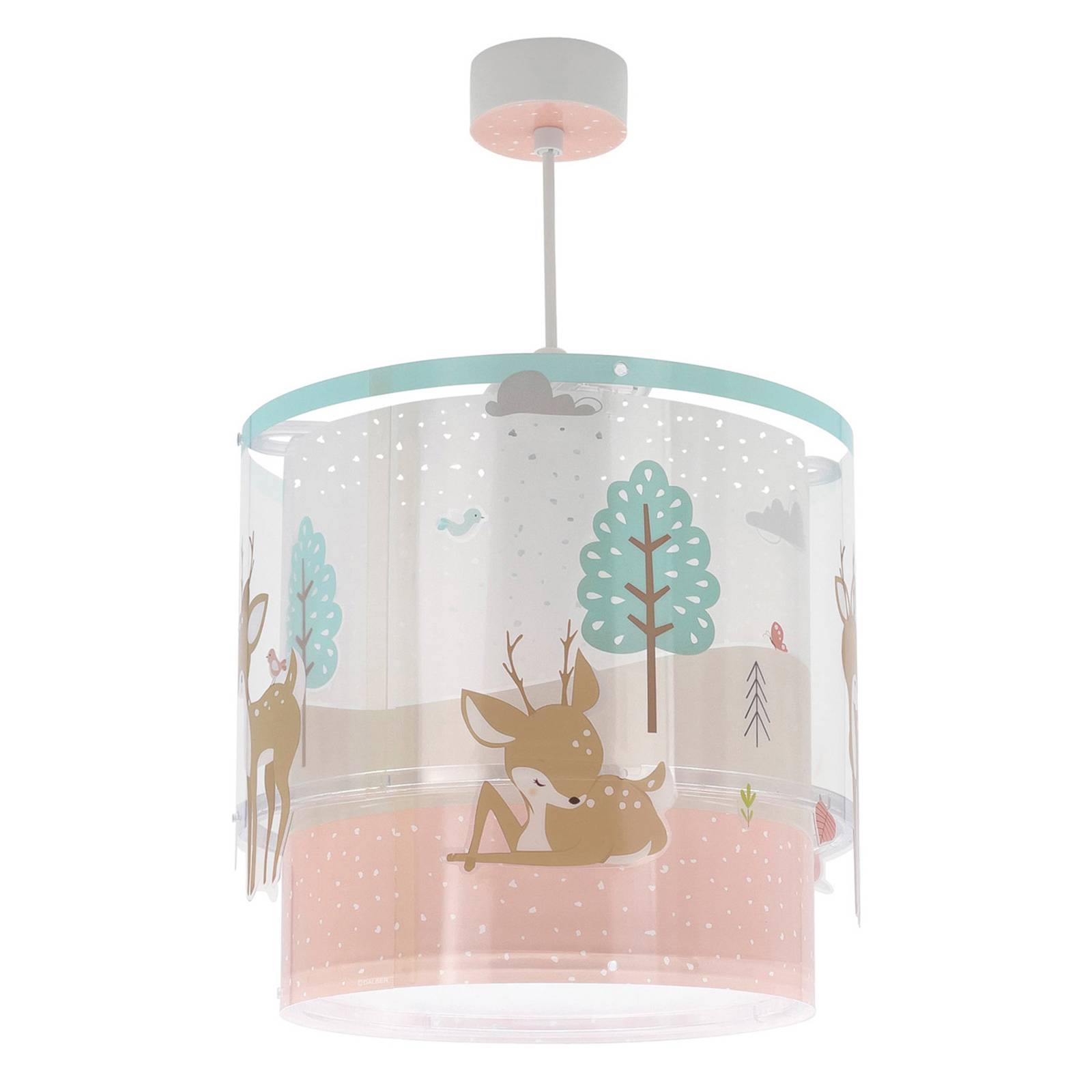 Lampa wisząca dla dzieci Dalber Loving Deer, motyw jelenia