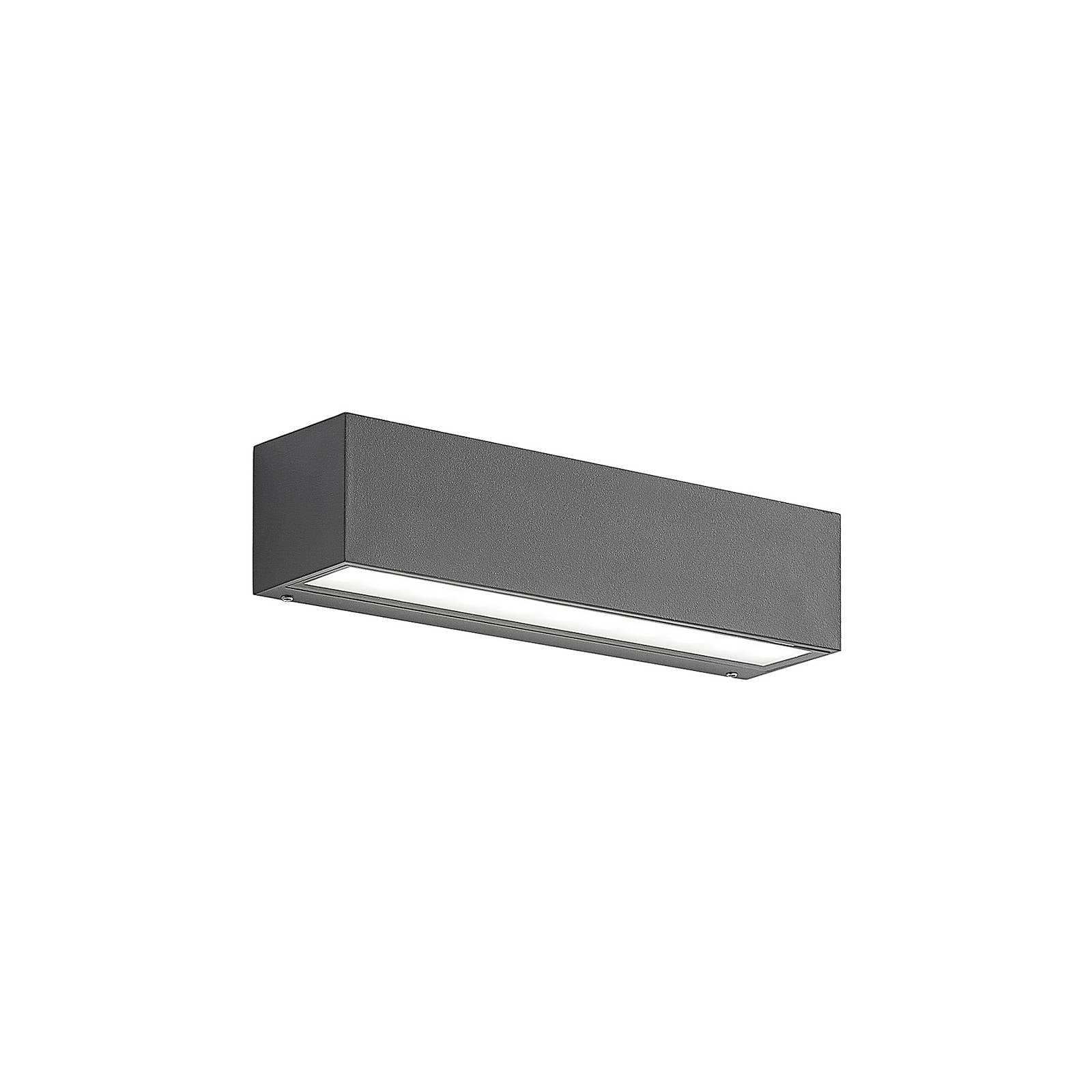 Lucande LED-Wandleuchte Lengo, 25 cm, anthrazit, down, 3000K