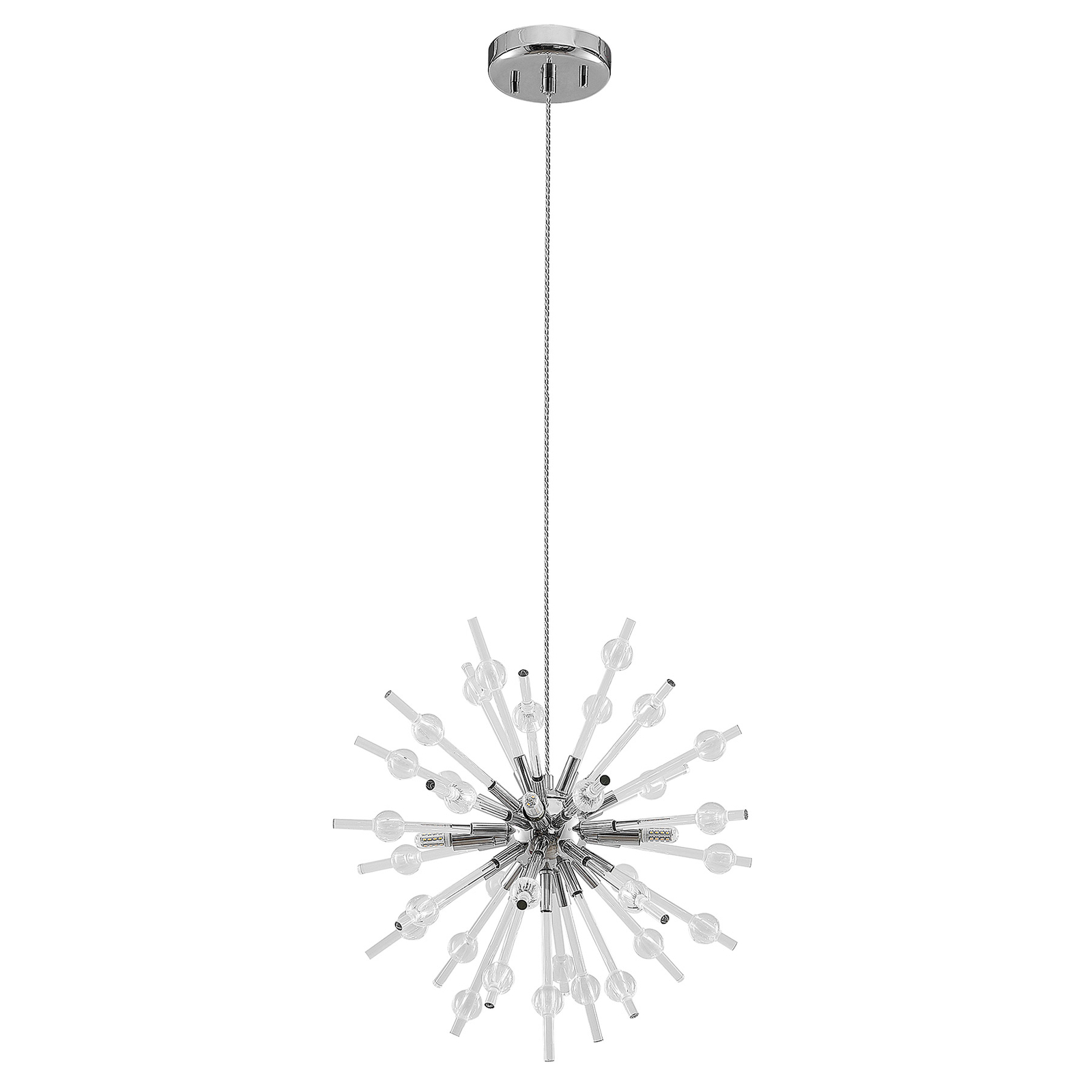 Lucande Kirai glas-hanglamp, 4-lamps 42 cm
