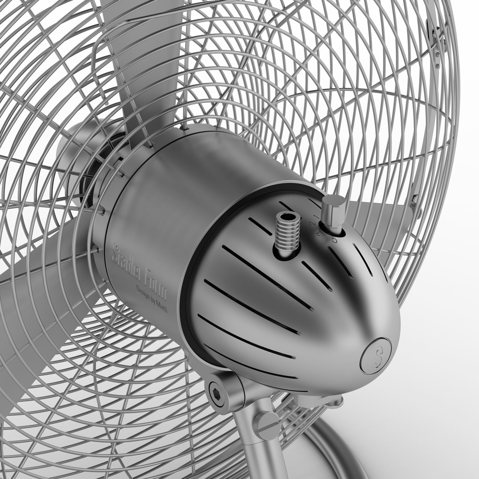 Tischventilator Charly, silber, Höhe 47,2 cm