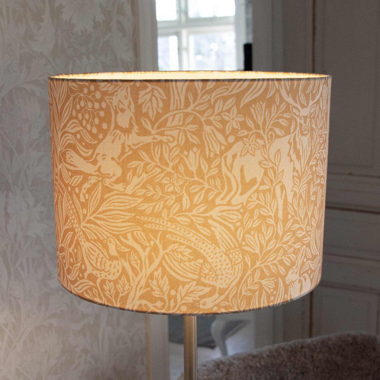 Stehleuchte Amy, gelb/grau, Höhe 150 cm, Textil, E27