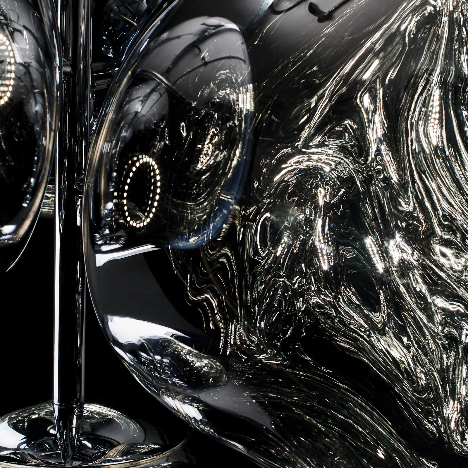 Tom Dixon LED candelabru Melt Chandelier gri fumuriu - Camera de zi / sufragerie - Design - cenușiu-fumuriu - Plastic