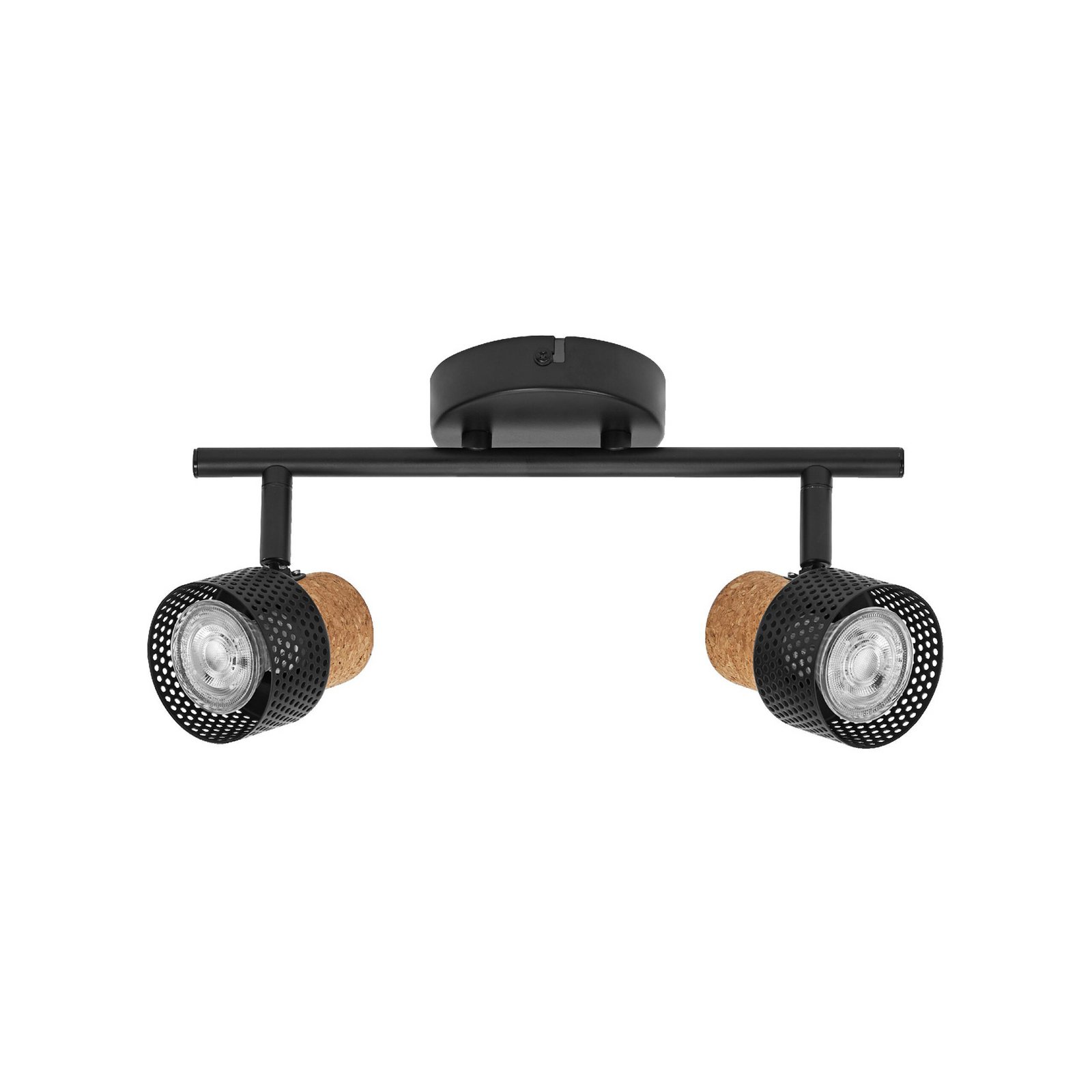 OSRAM Deckenstrahler CORK, schwarz, 2 Spots GU10-LED 927 dim