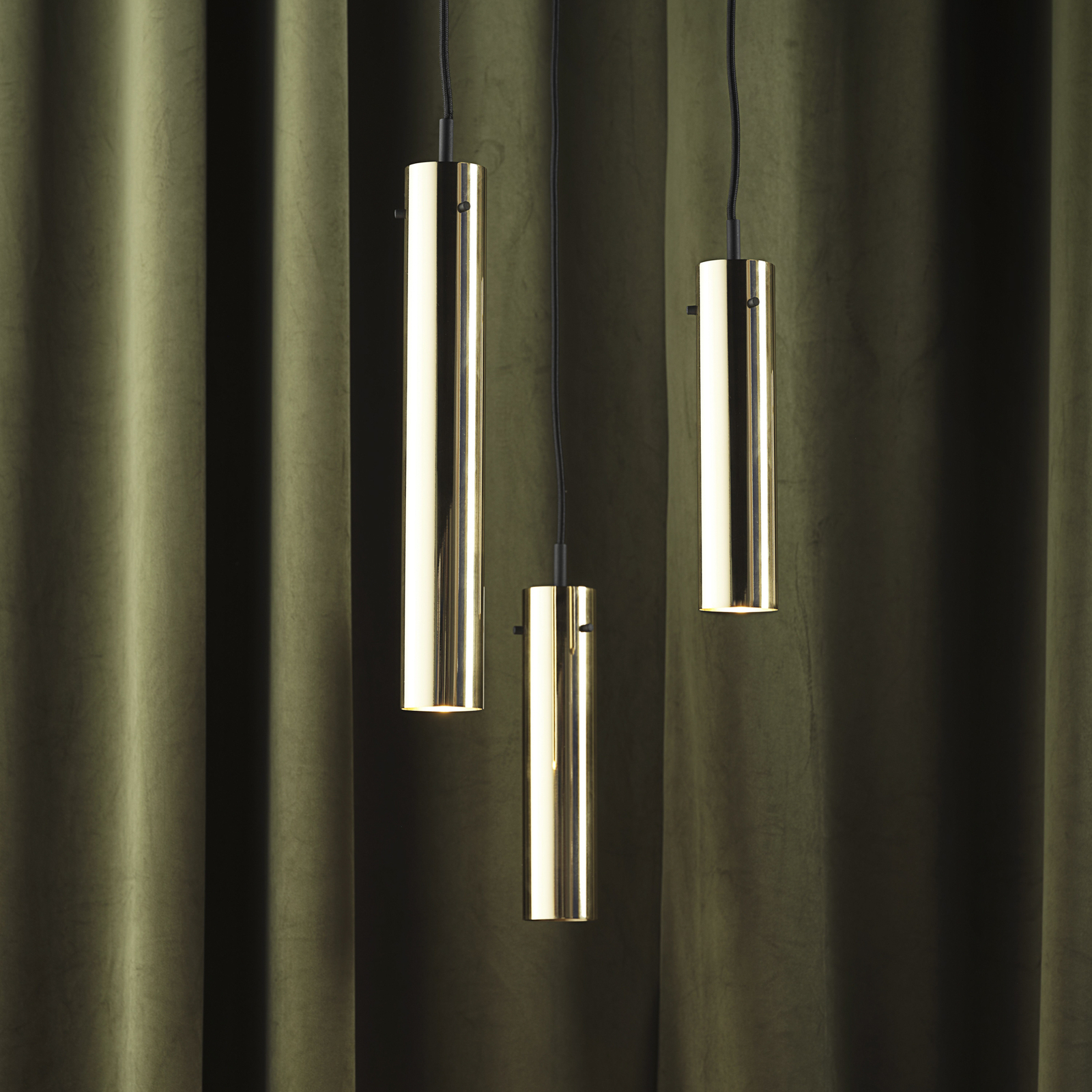 Lampa wisząca FRANDSEN FM2014, mosiądz, wysokość 36 cm