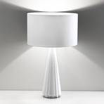 Costa Rica table lamp, white lampshade, white base