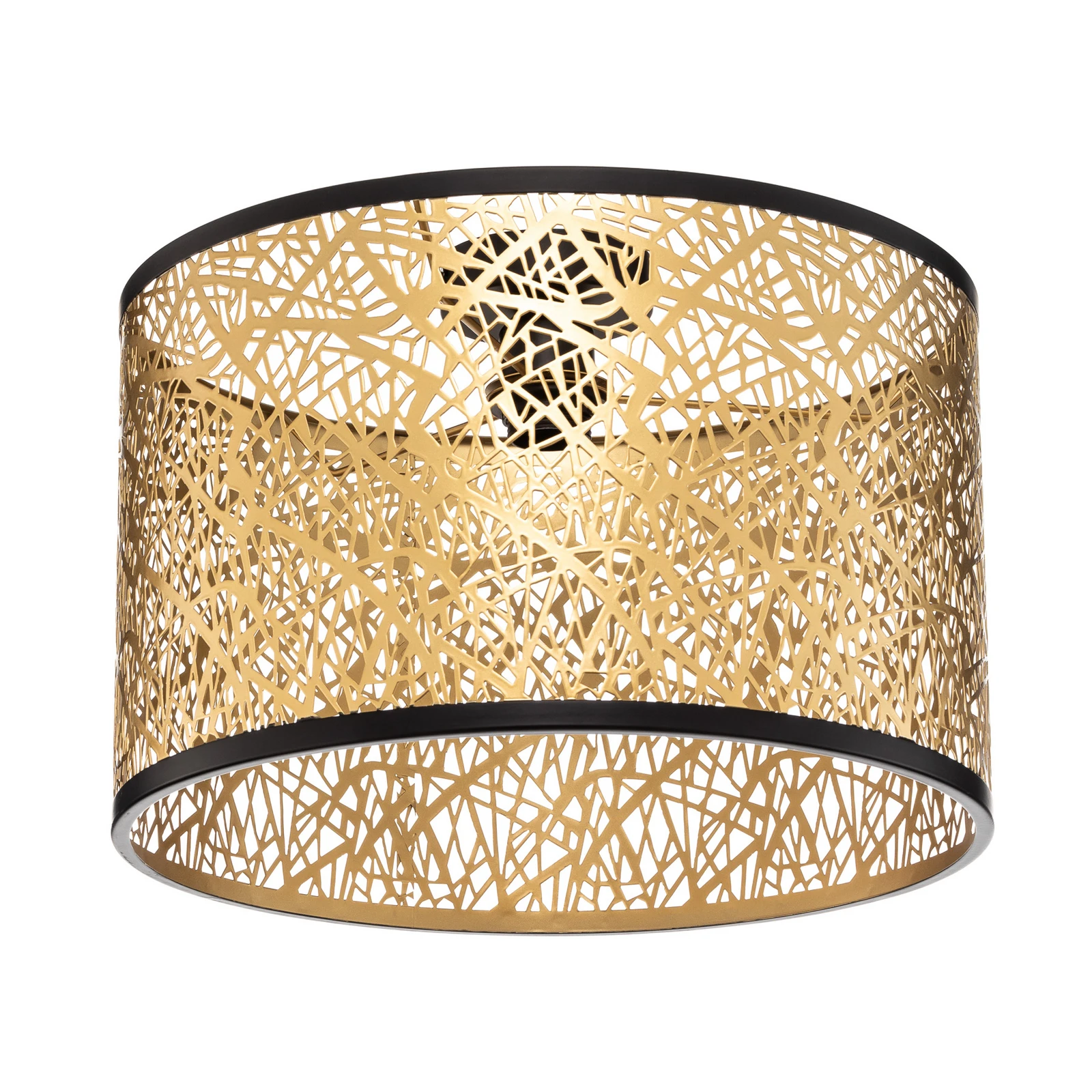 Plafonieră Lindby Yonah, auriu, metal, Ø 40 cm, E27