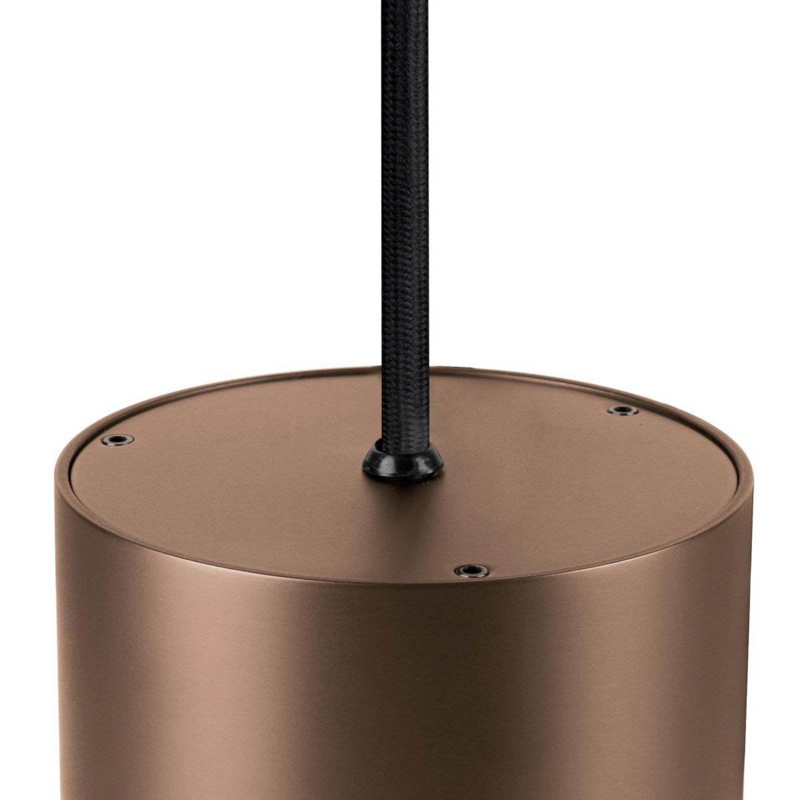 SLV LED hanging light Oculus, copper-coloured, Ø 9 cm, dimmable to warm