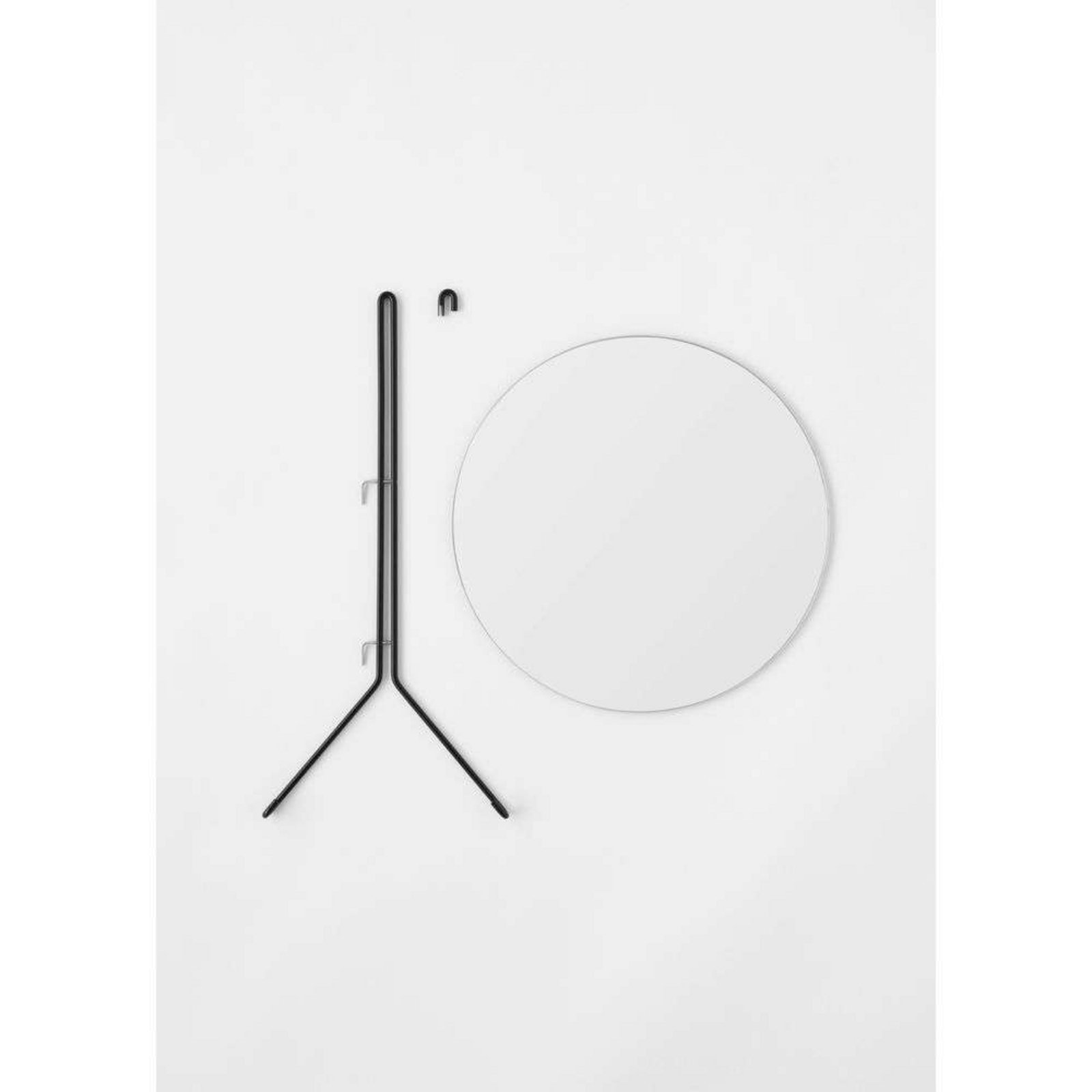 Wall Mirror Ø70 Black - Moebe