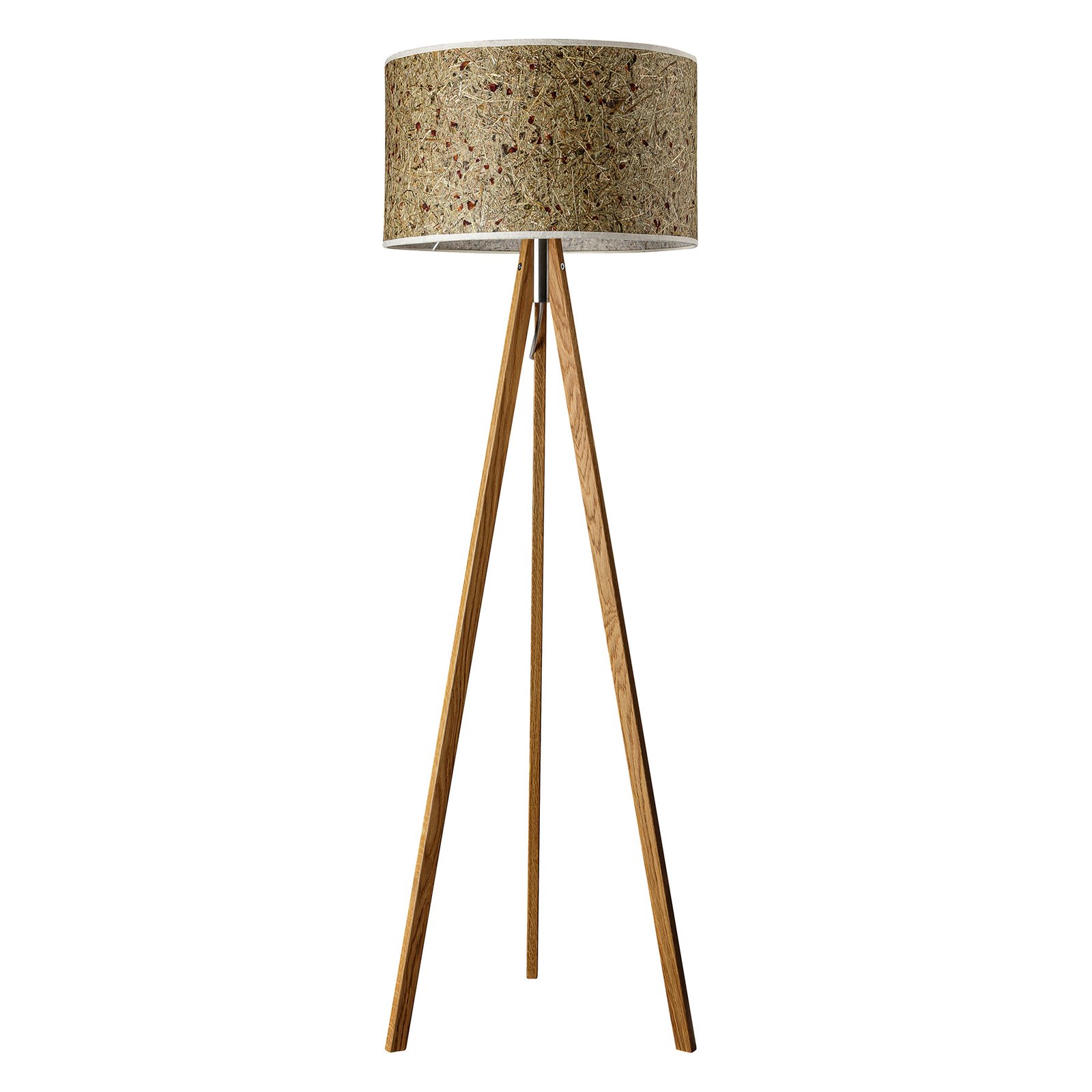 LeuchtNatur Ligno Stehlampe aus Holz und Almheu
