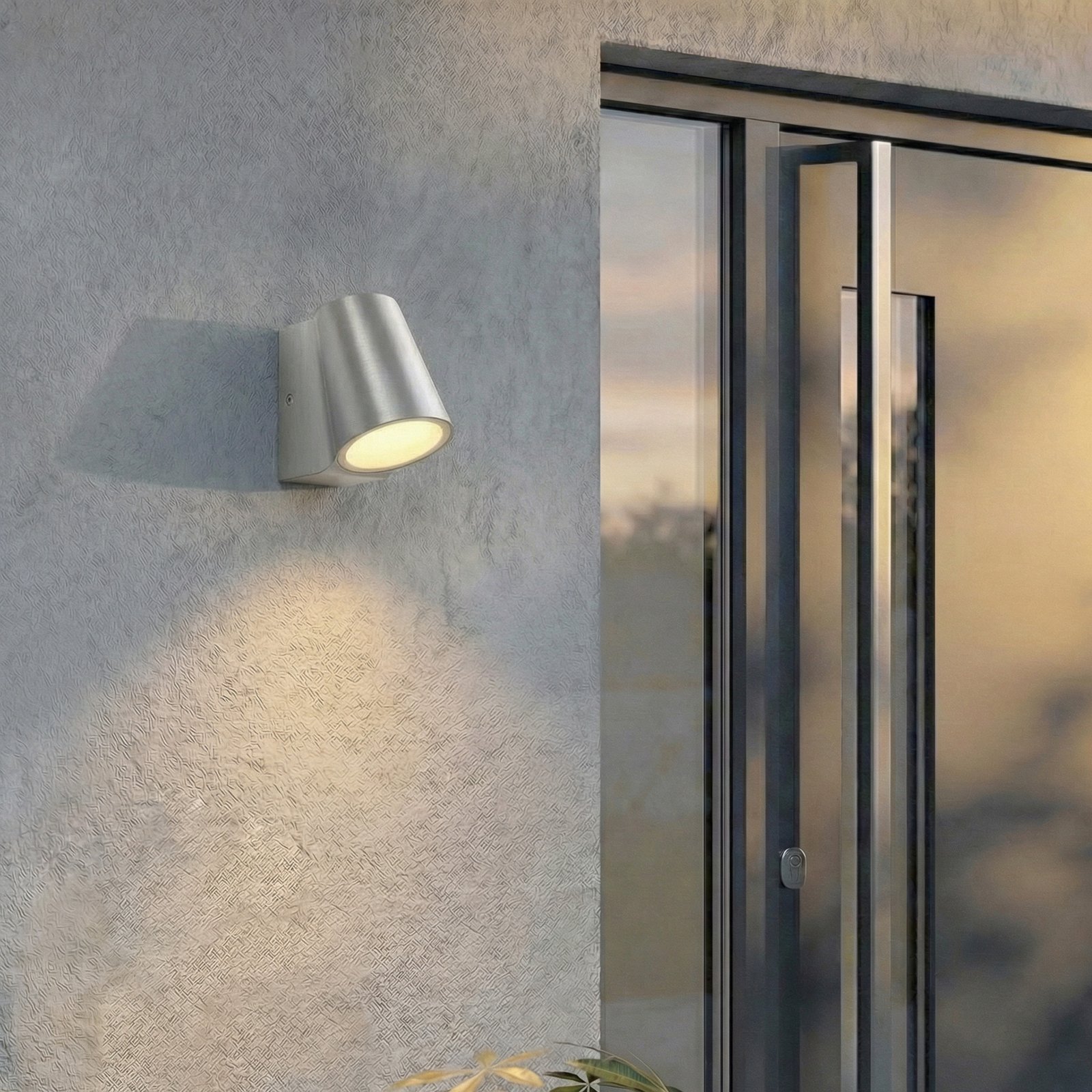 Lindby LED εξωτερικός φωτισμός τοίχου Illuvia, αλουμίνιο, IP54