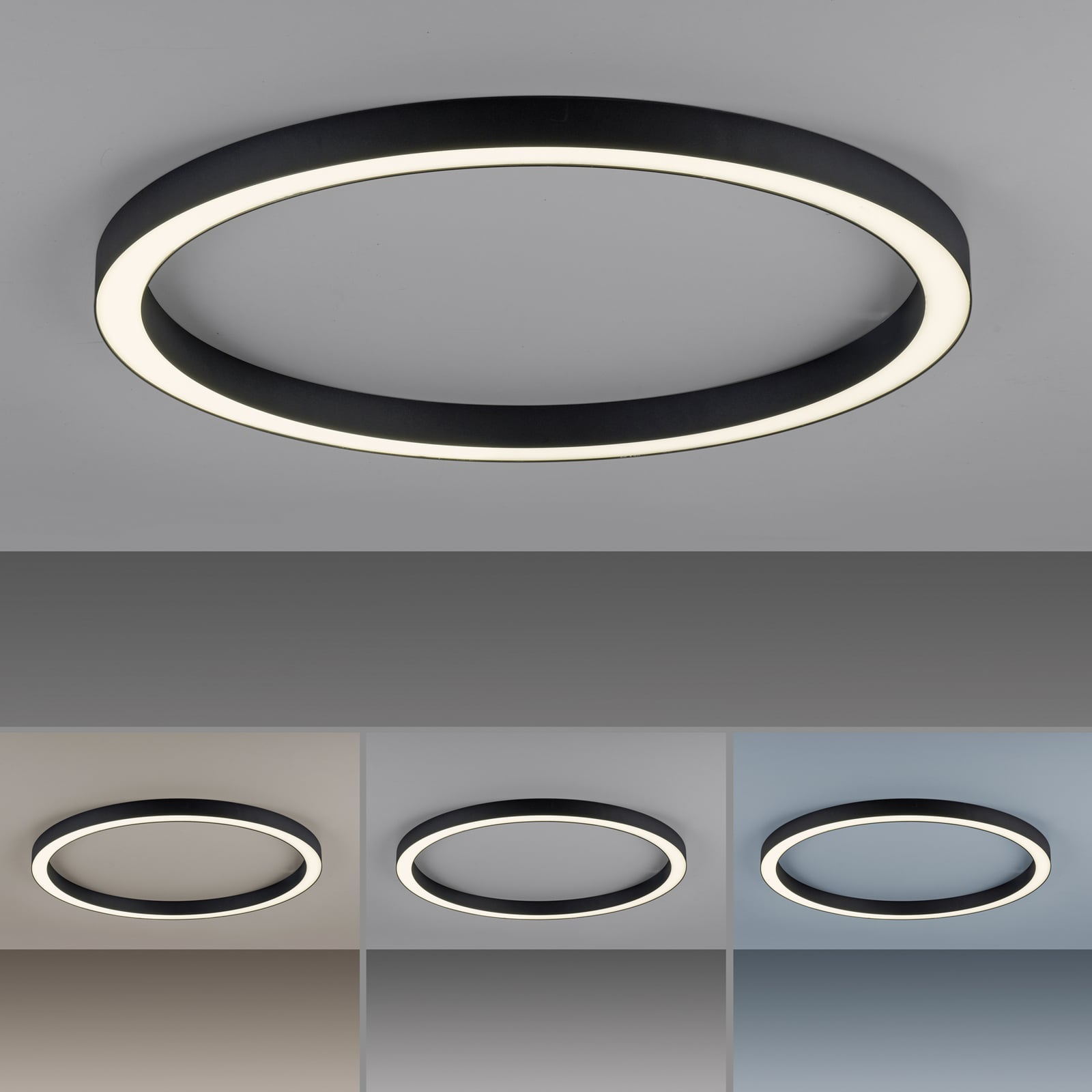 Plafonnier LED Lines Round, Ø 70 cm, graphite, CCT - PURE Plafonnier LED Lines Round, Ø 70 cm, graphite, CCT - PURE