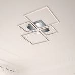 Candeeiro de teto LED Frame, CCT, 4 luzes, alumínio