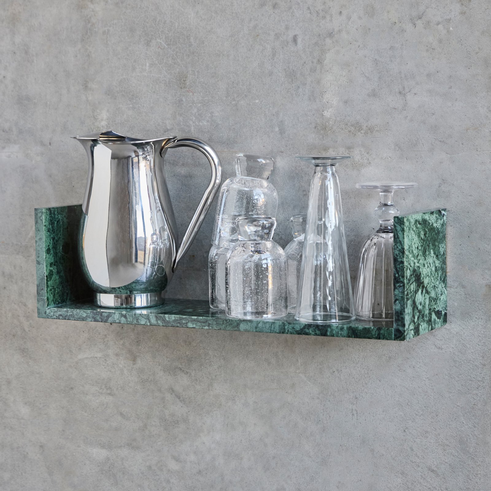 Marr hyller grønn marmor bredde 50 cm - House Doctor
