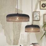 GOOD & MOJO Ubud hanglamp, 2-lamps, naturel/zwart