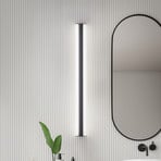 Helestra LED mirror lamp LOOM, length 90 cm, black, IP44