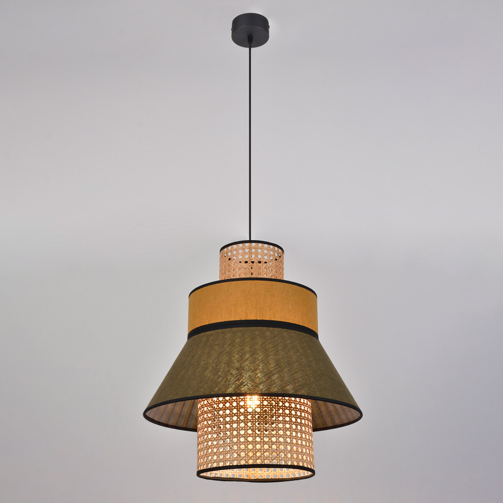 Singapour ML Hängelampe khaki/curry - MARKET SET