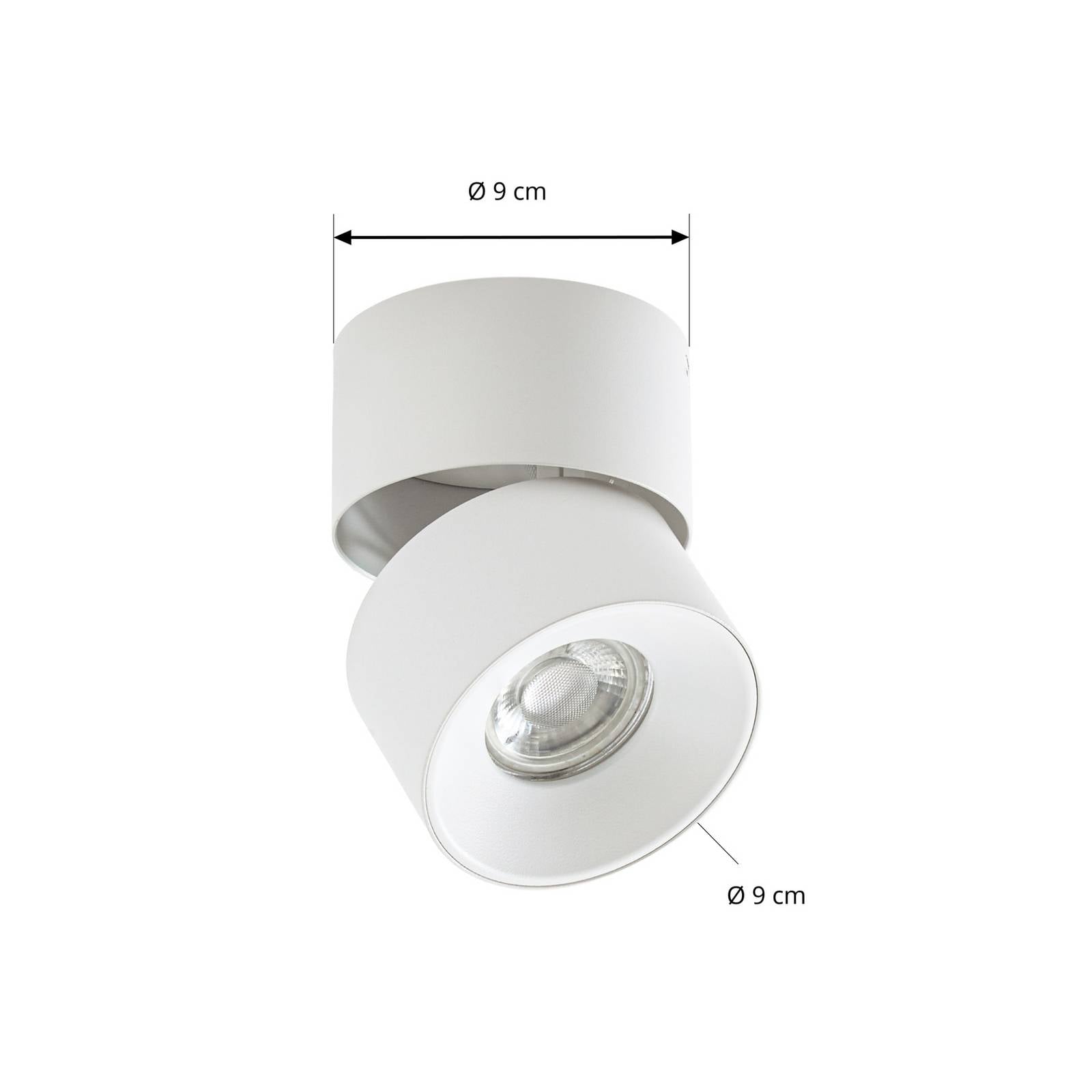 Reflektor PRIOS, Rotari basic, 1-punktowa, biała, Ø 9 cm, GU10