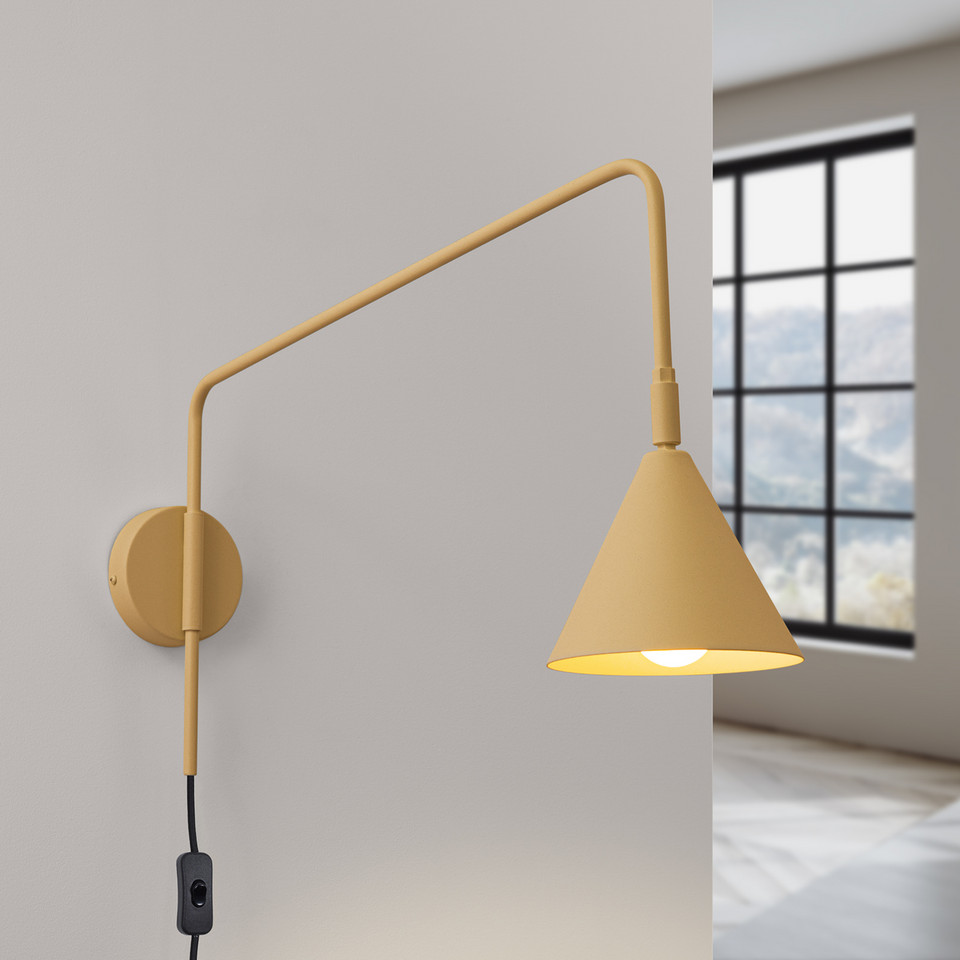 Sollux Lighting LYS vägglampa guldfärgad Ø 14 cm metallkontakt E14, guld / mässing från Sollux Lighting