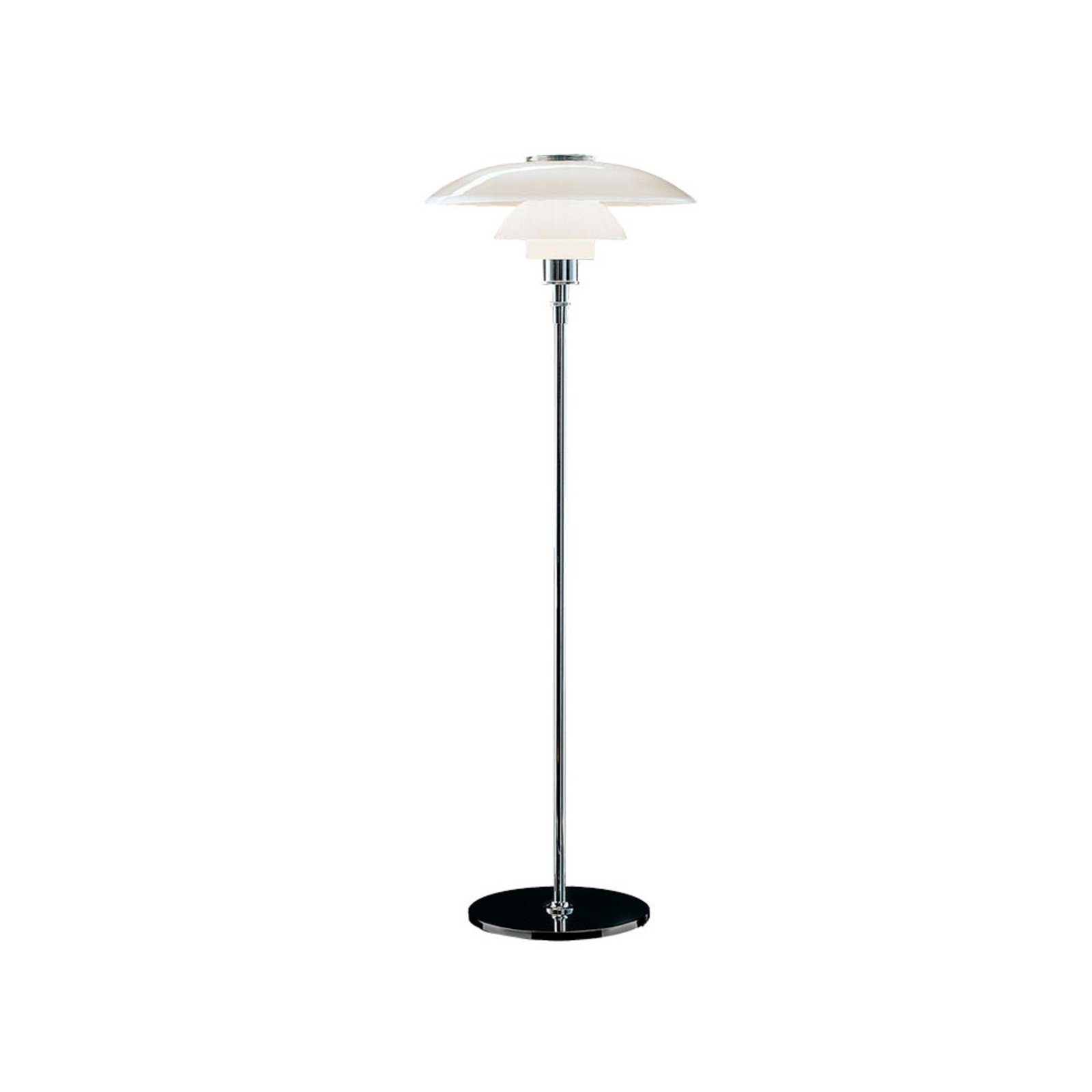 Ph 4½-3½ Staklo Podna lampa Krom Plated - Louis Poulsen