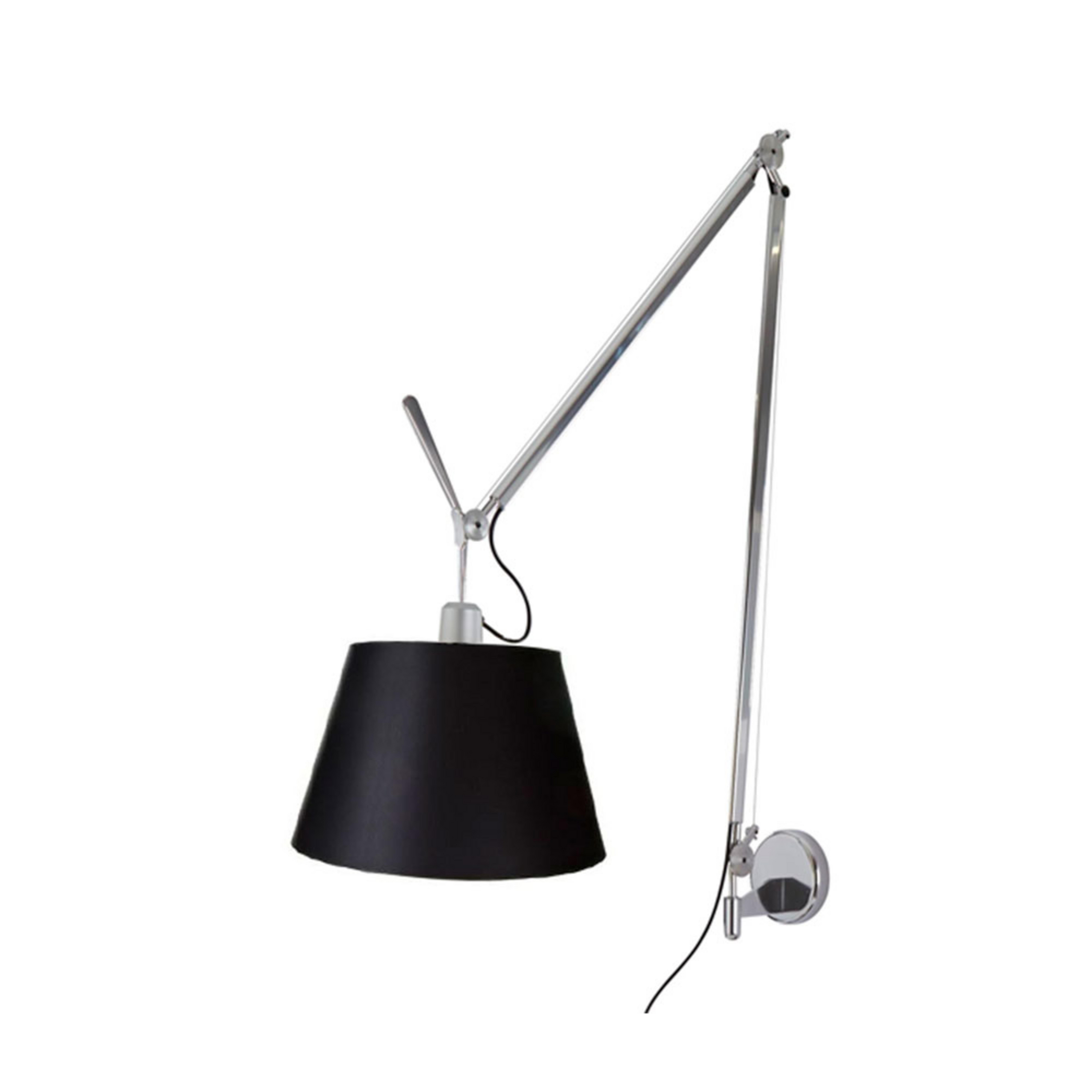 Tolomeo Mega Applique Murale avec Dimmer Alu/Noir - Artemide