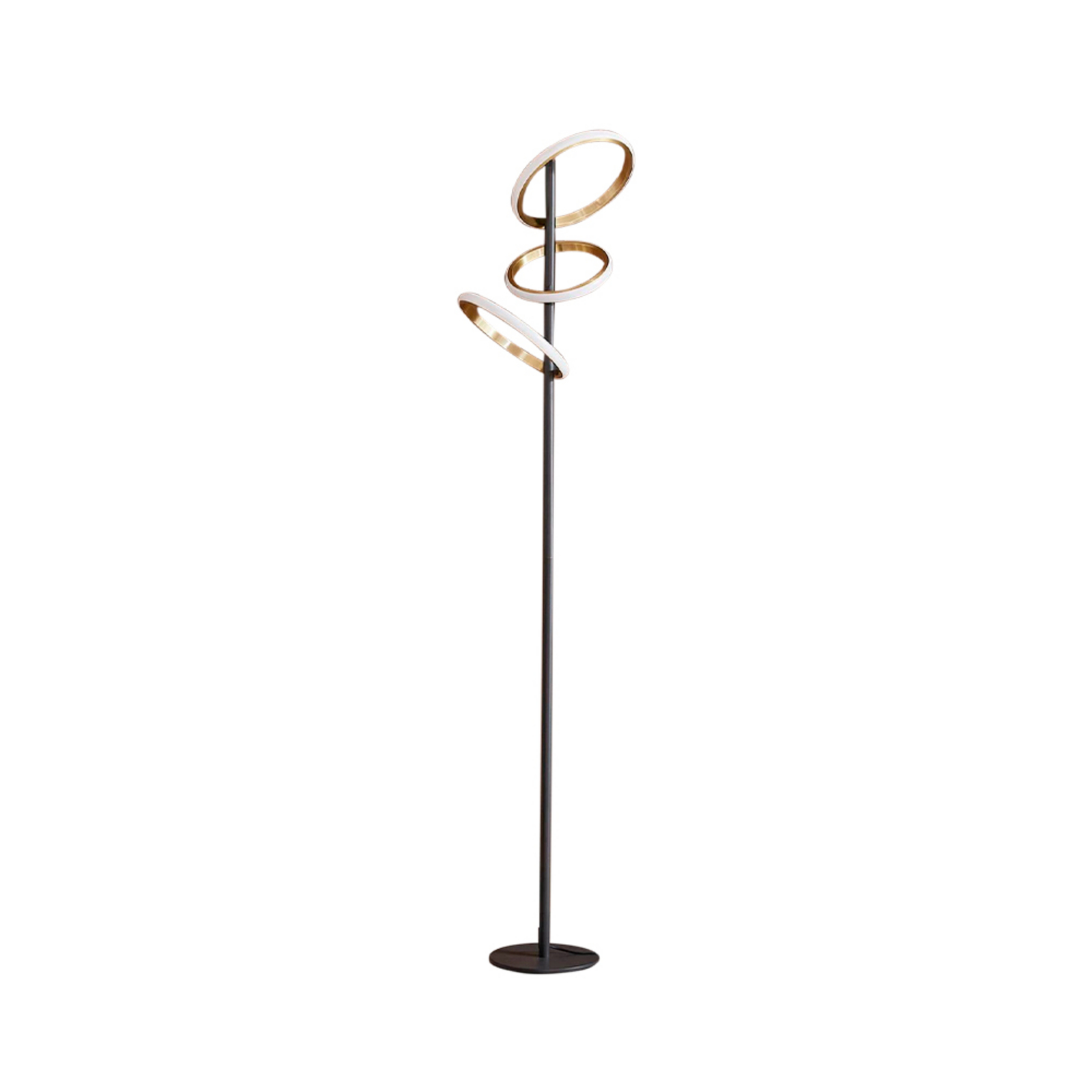 Madu LED Floor Lamp Black/Gold/White - Lucande