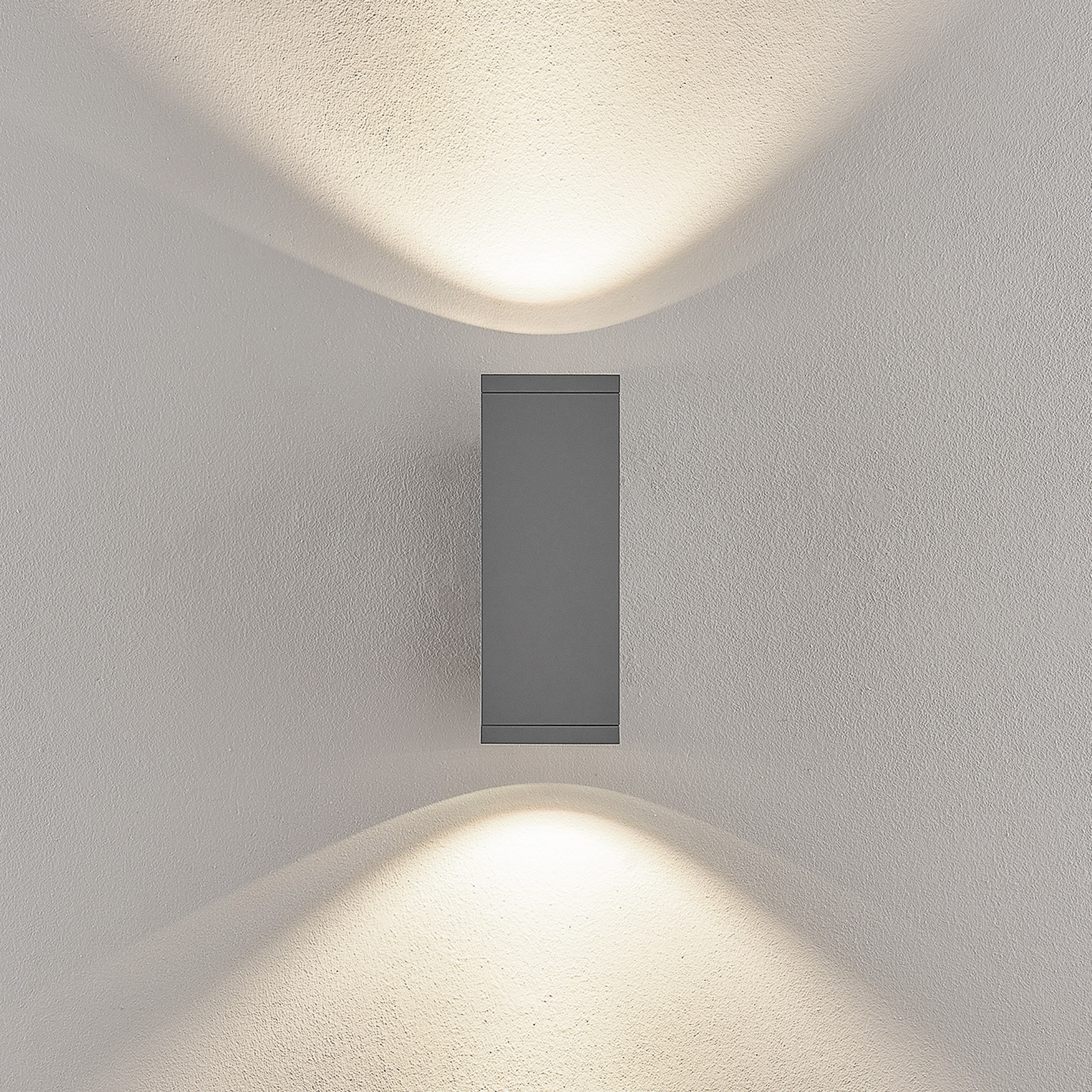 LED-Außenwandlampe ShoreLine Pro Square up/down, hellgrau