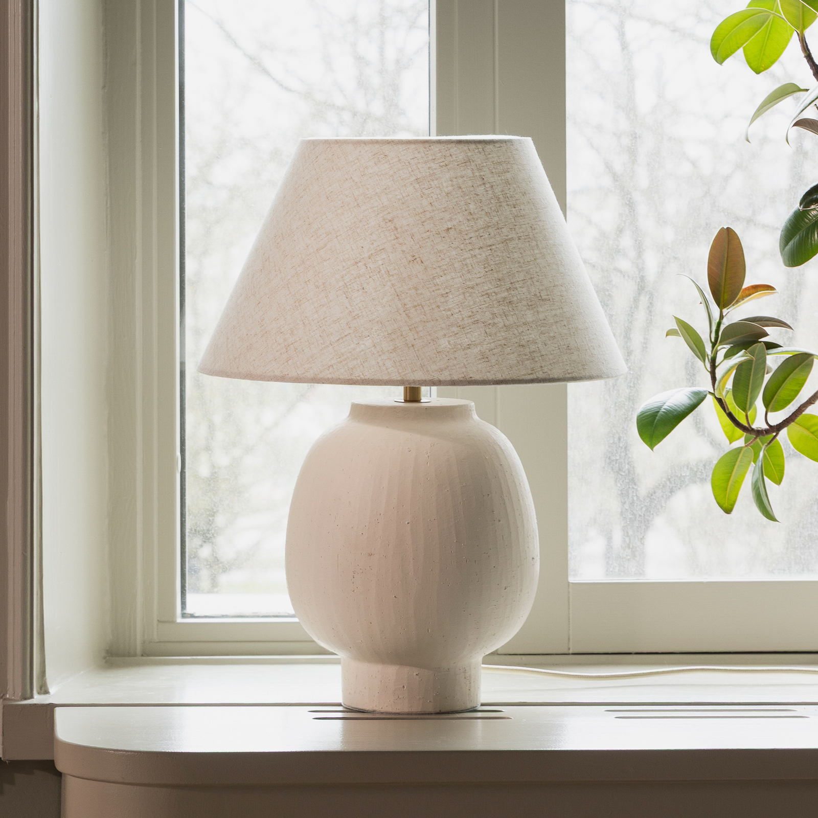 Globen Lighting tafellamp Lorenzo, beige, hoogte 46 cm, keramiek Globen Lighting tafellamp Lorenzo, beige, hoogte 46 cm, keramiek